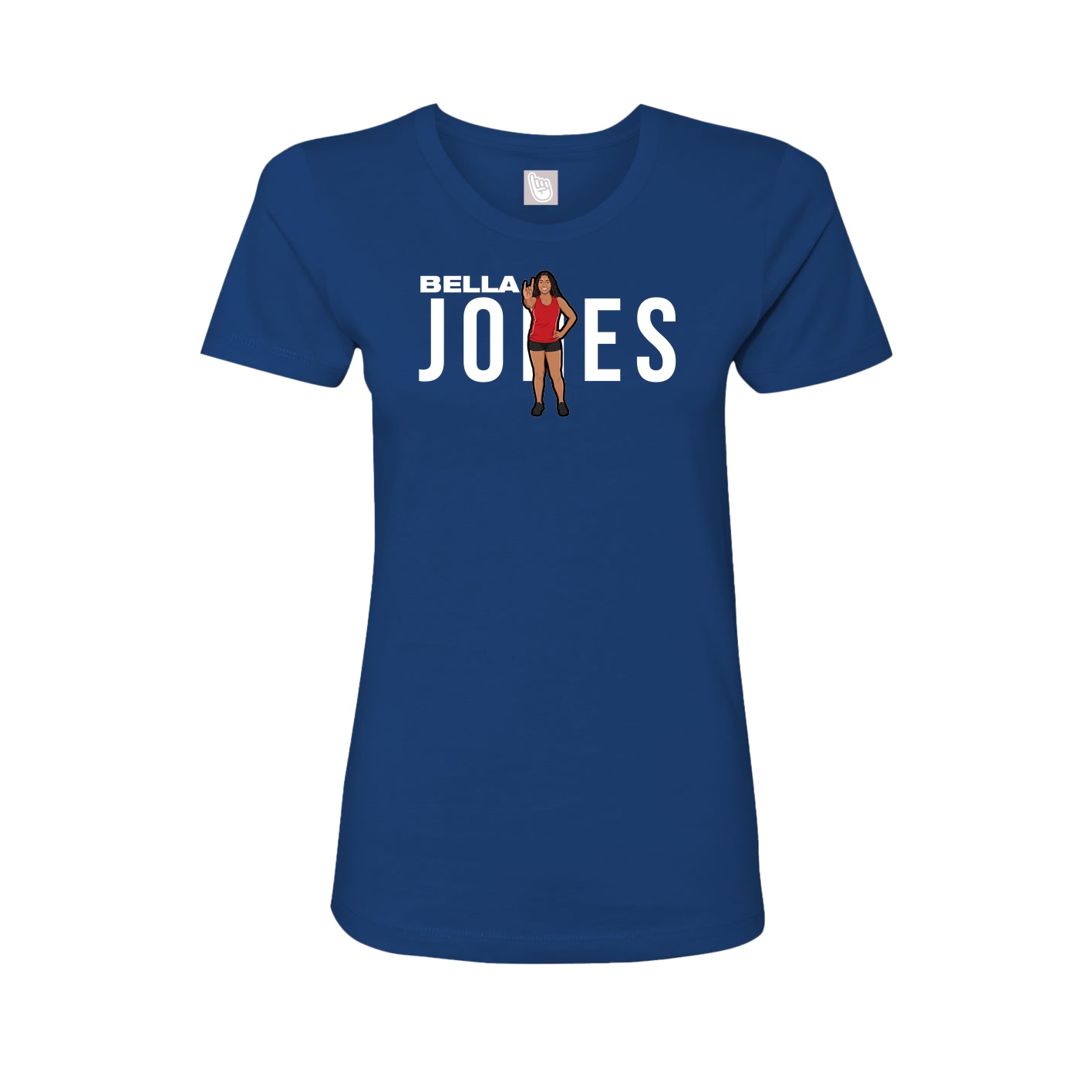 Fitted Women's Tee — Player Name in Royal