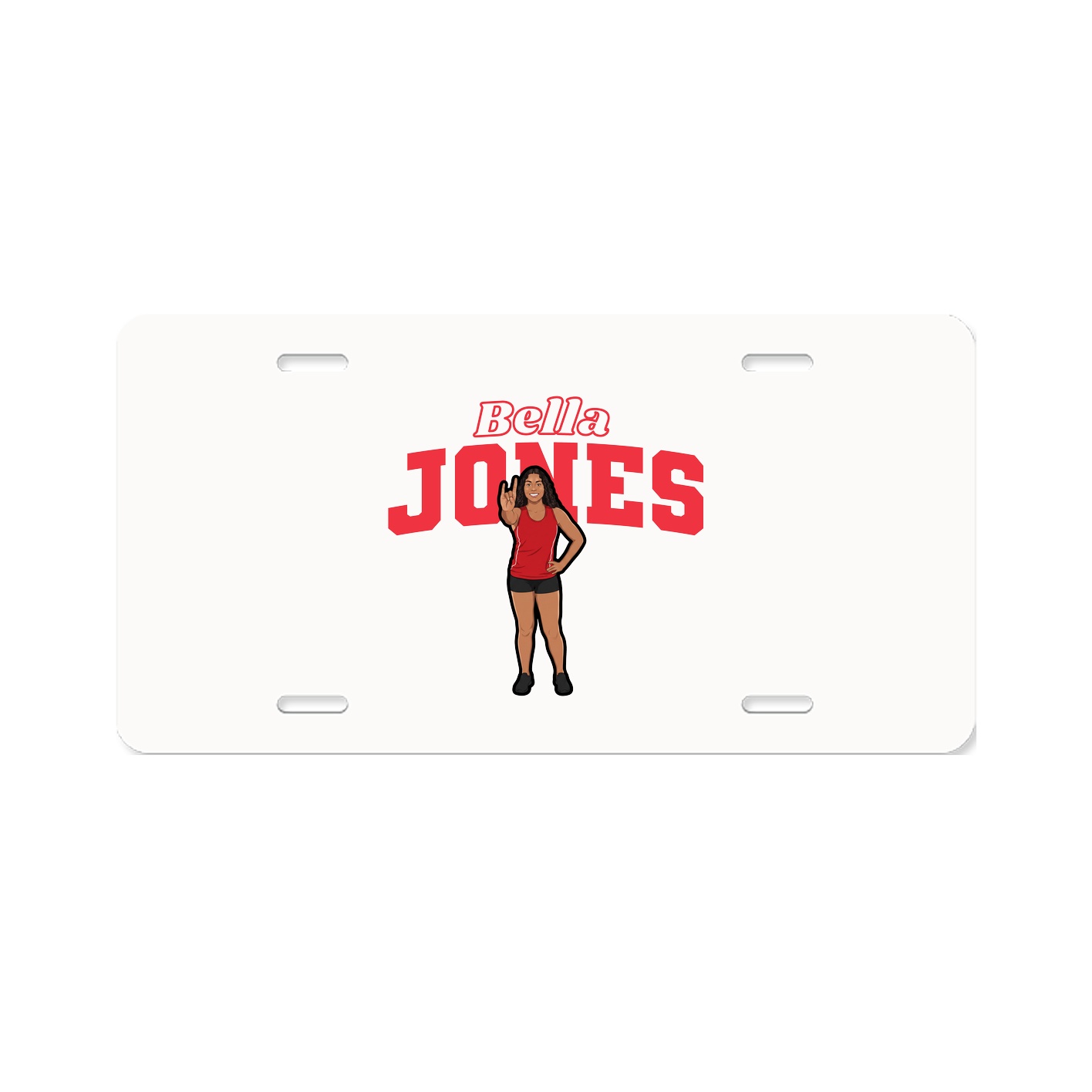 License Plate — Name Arch in Classic