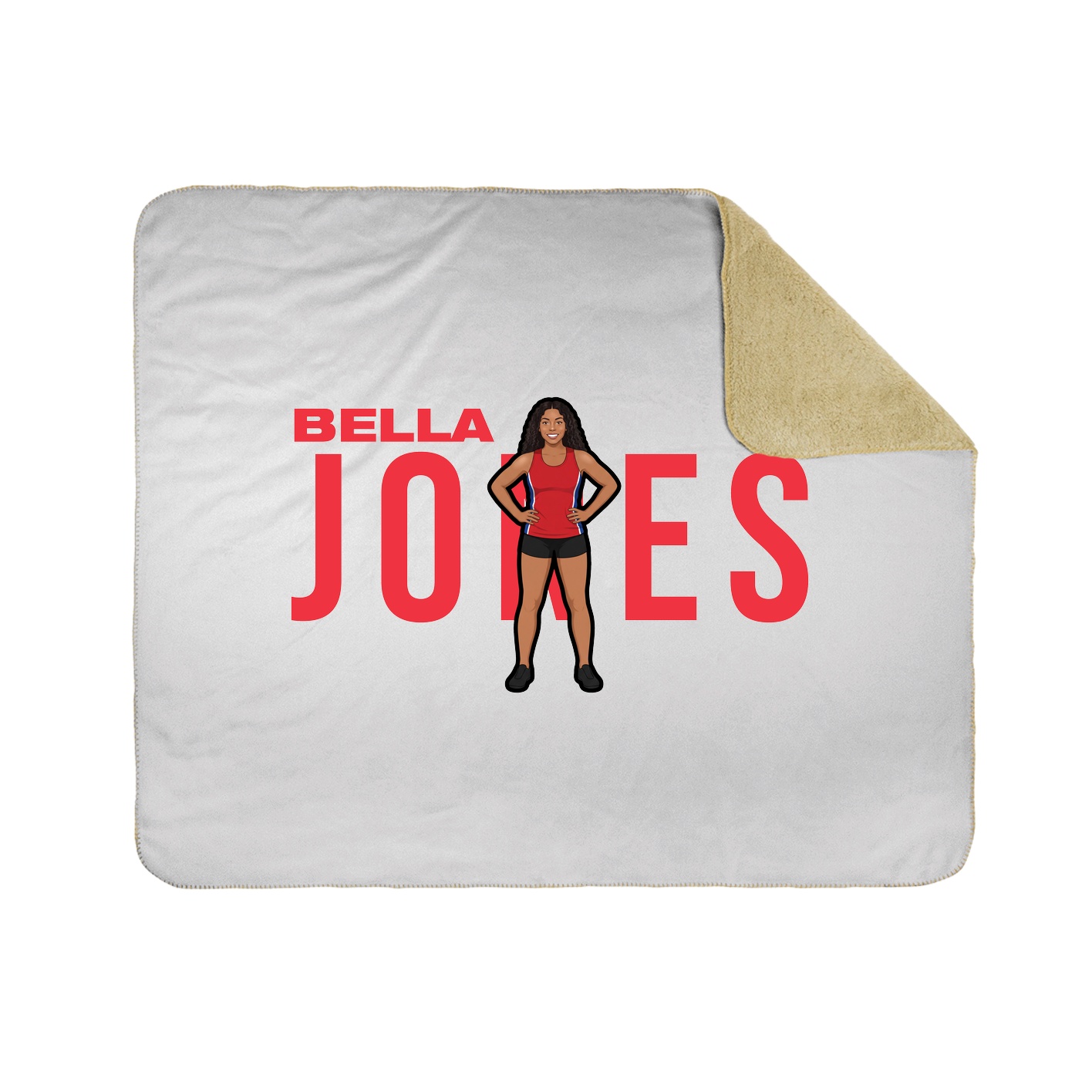 Throw Blanket — Player Name in White