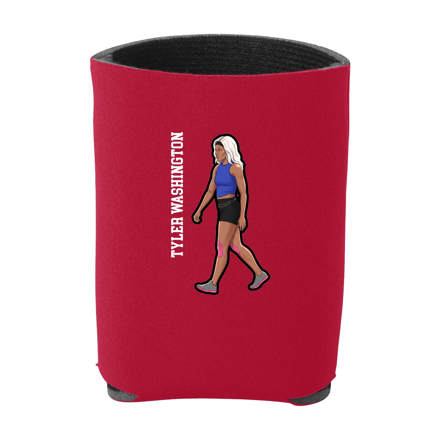 Can Holder — Name Vertical in Red