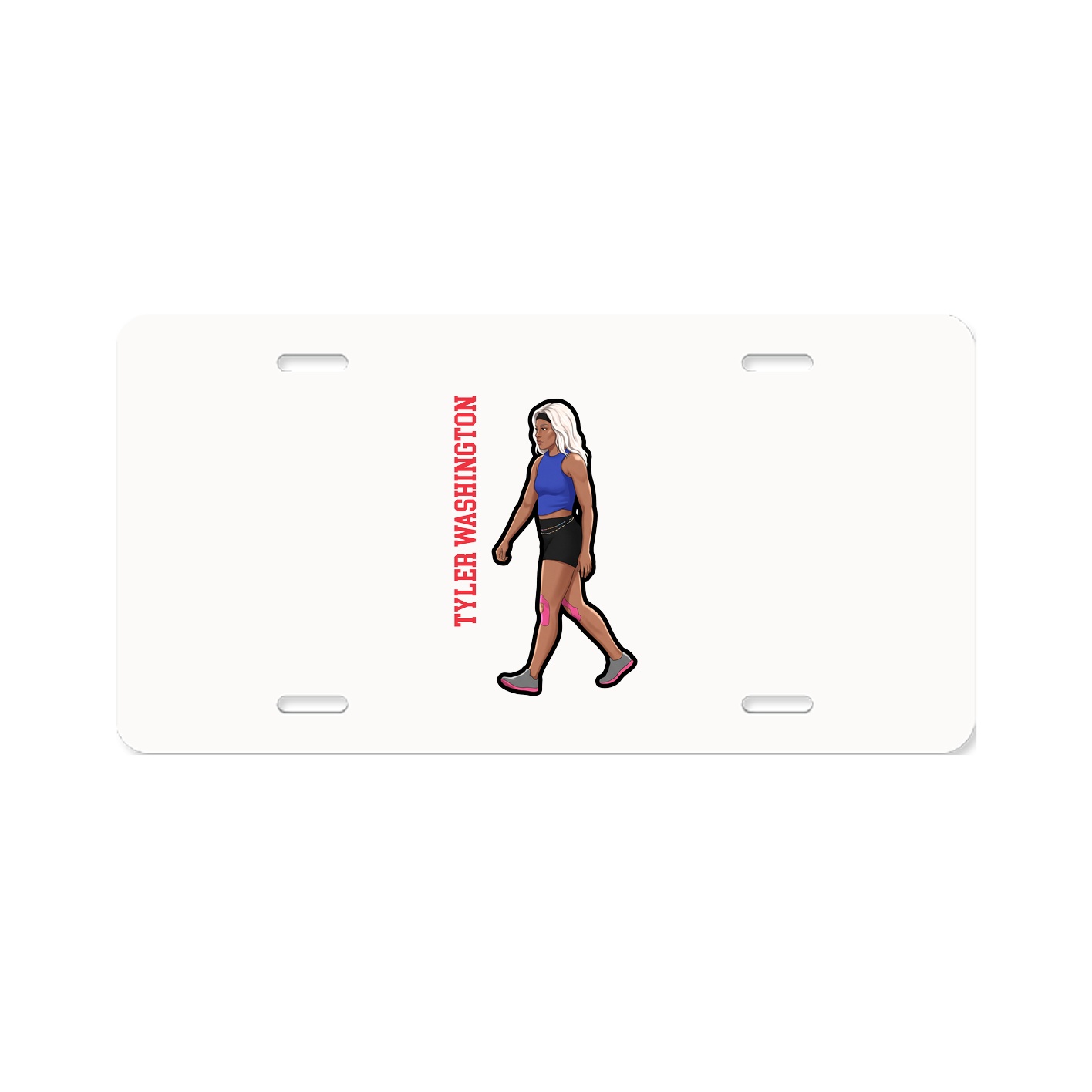 License Plate — Name Vertical in Classic