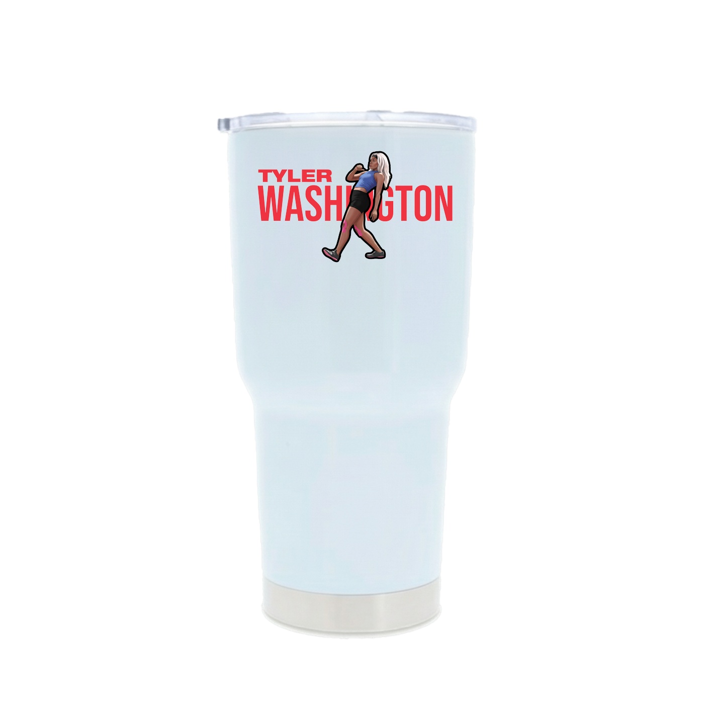 30oz Stainless Steel Tumbler — Player Name in White