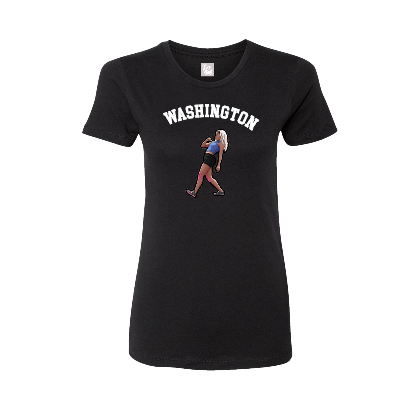 Fitted Women's Tee — Shirsey Arch in Black