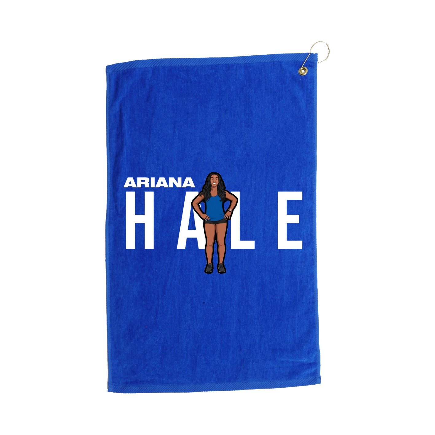 Golf Towel — Player Name in Royal
