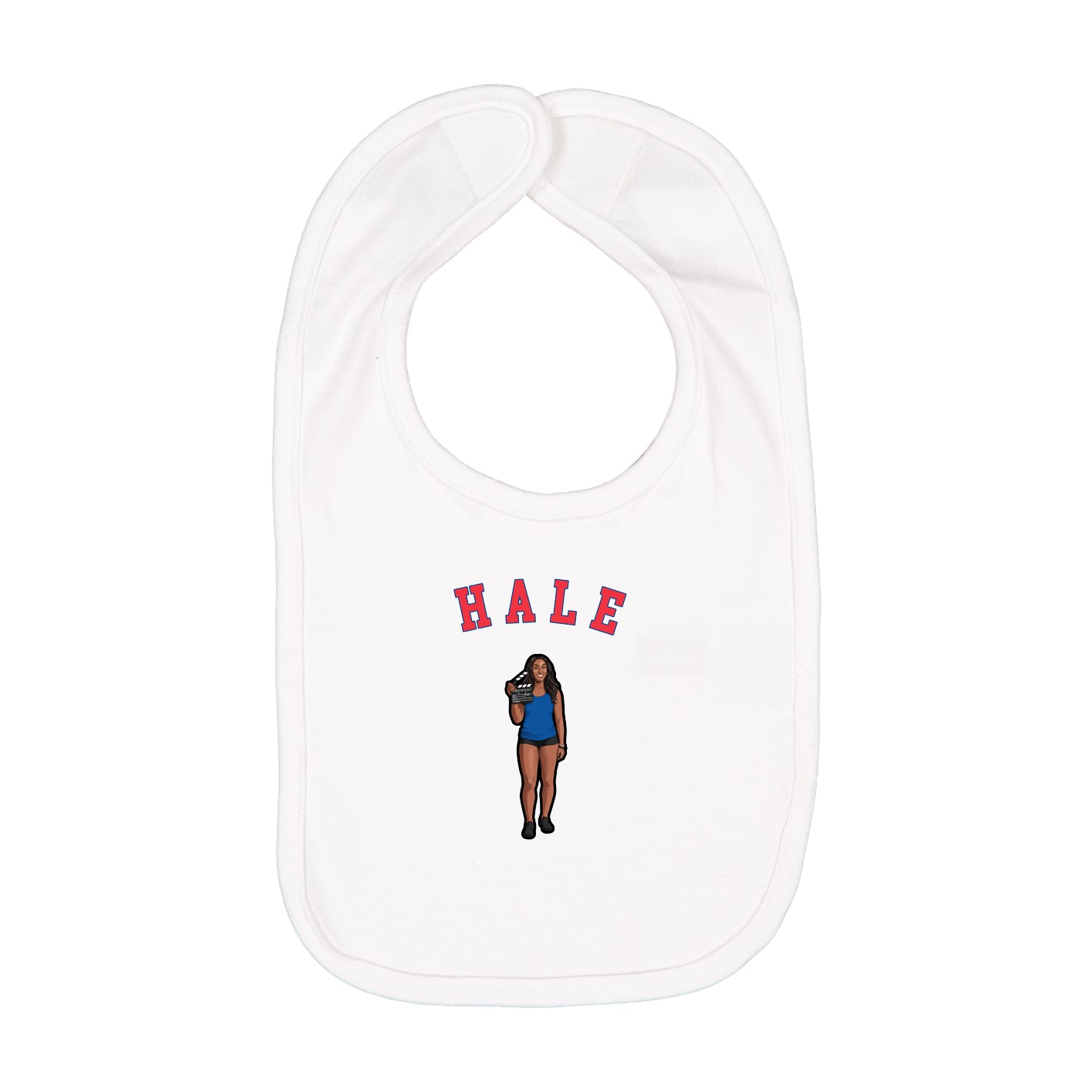 Infant Bib — Shirsey Arch in White