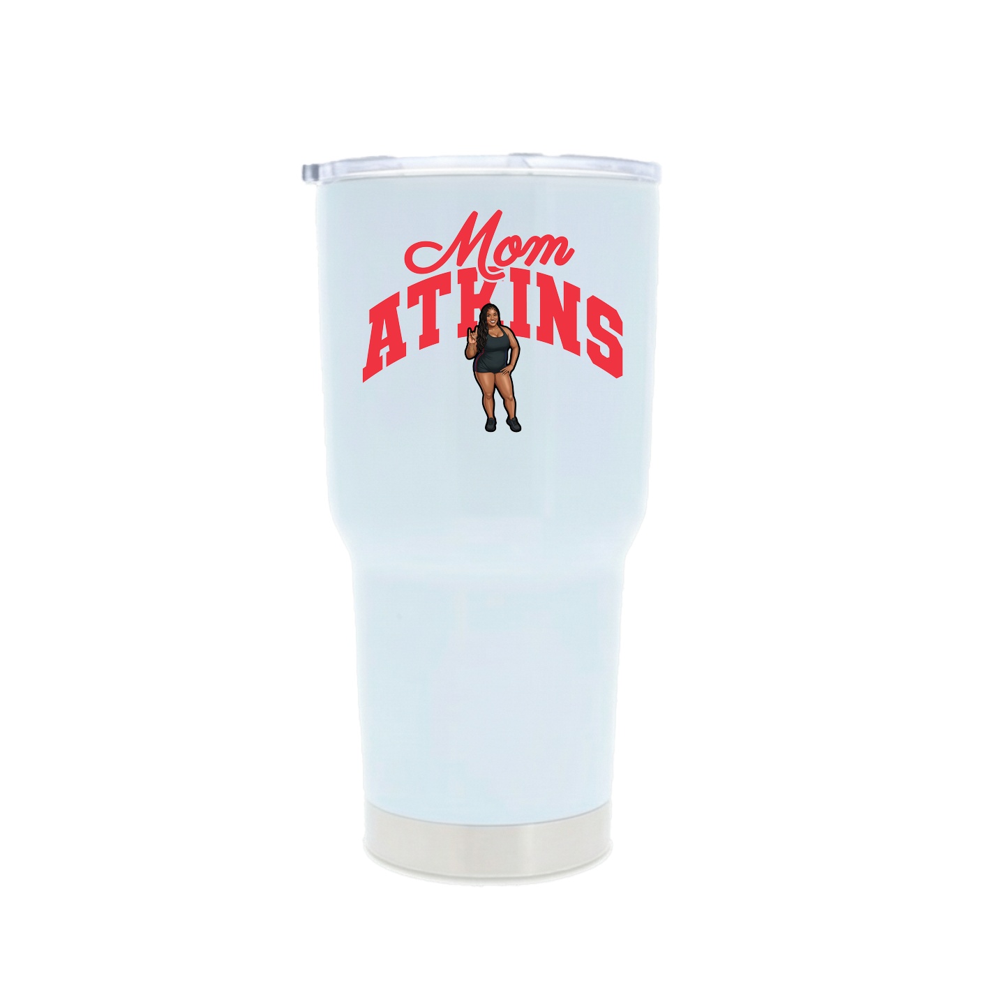 30oz Stainless Steel Tumbler — Mothers Day Arch in White