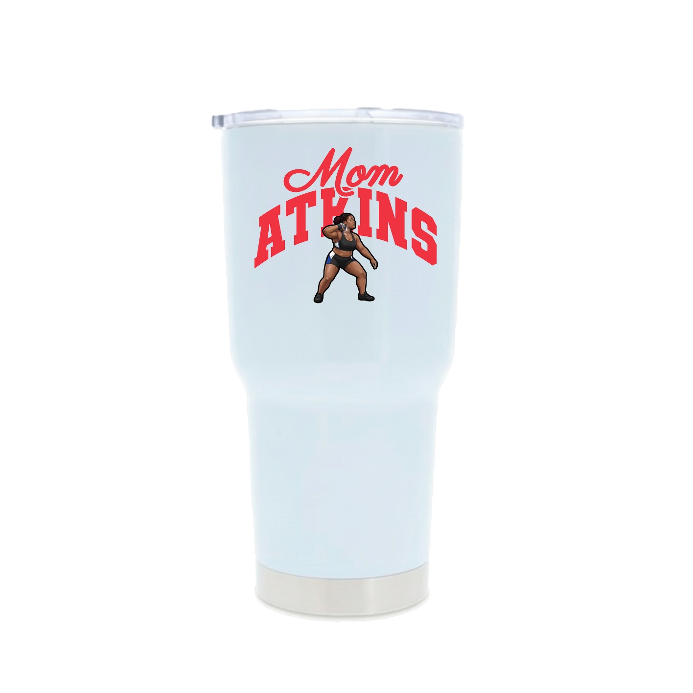 30oz Stainless Steel Tumbler — Mothers Day Arch in White