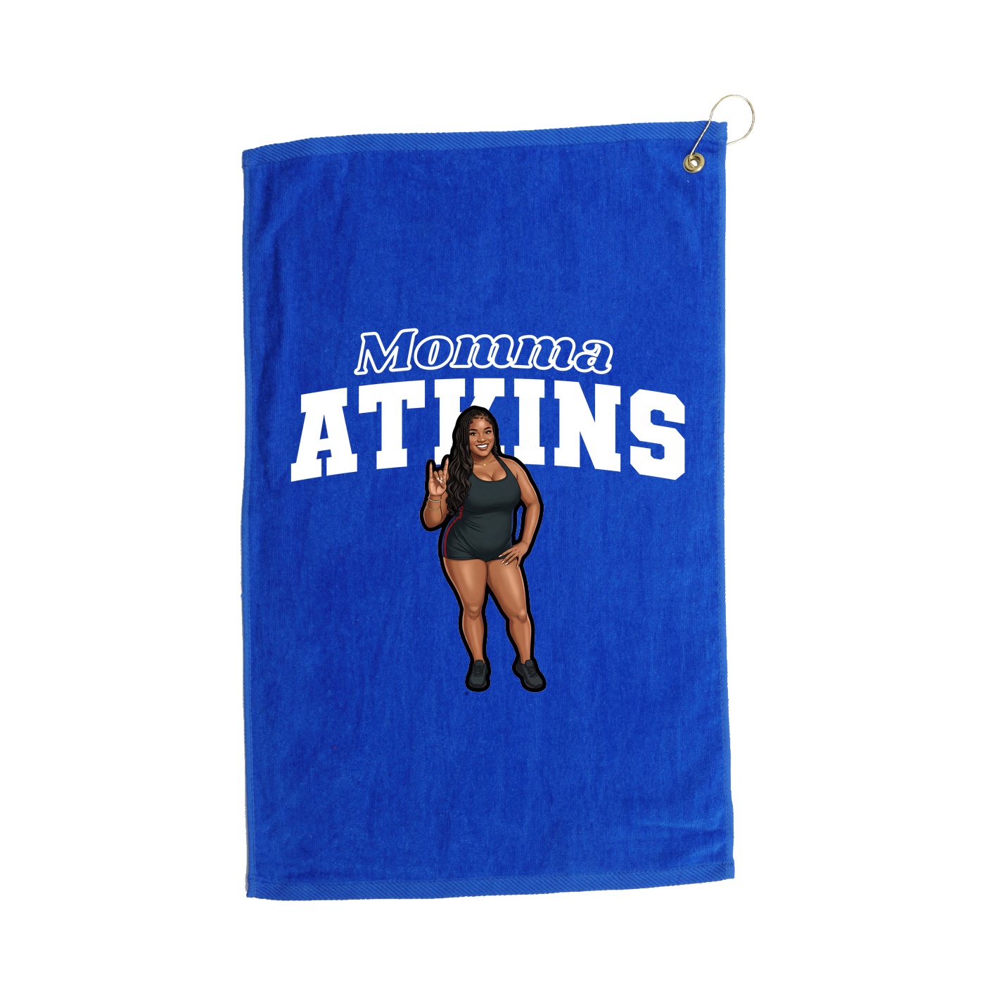 Golf Towel — Mothers Day Block in Royal