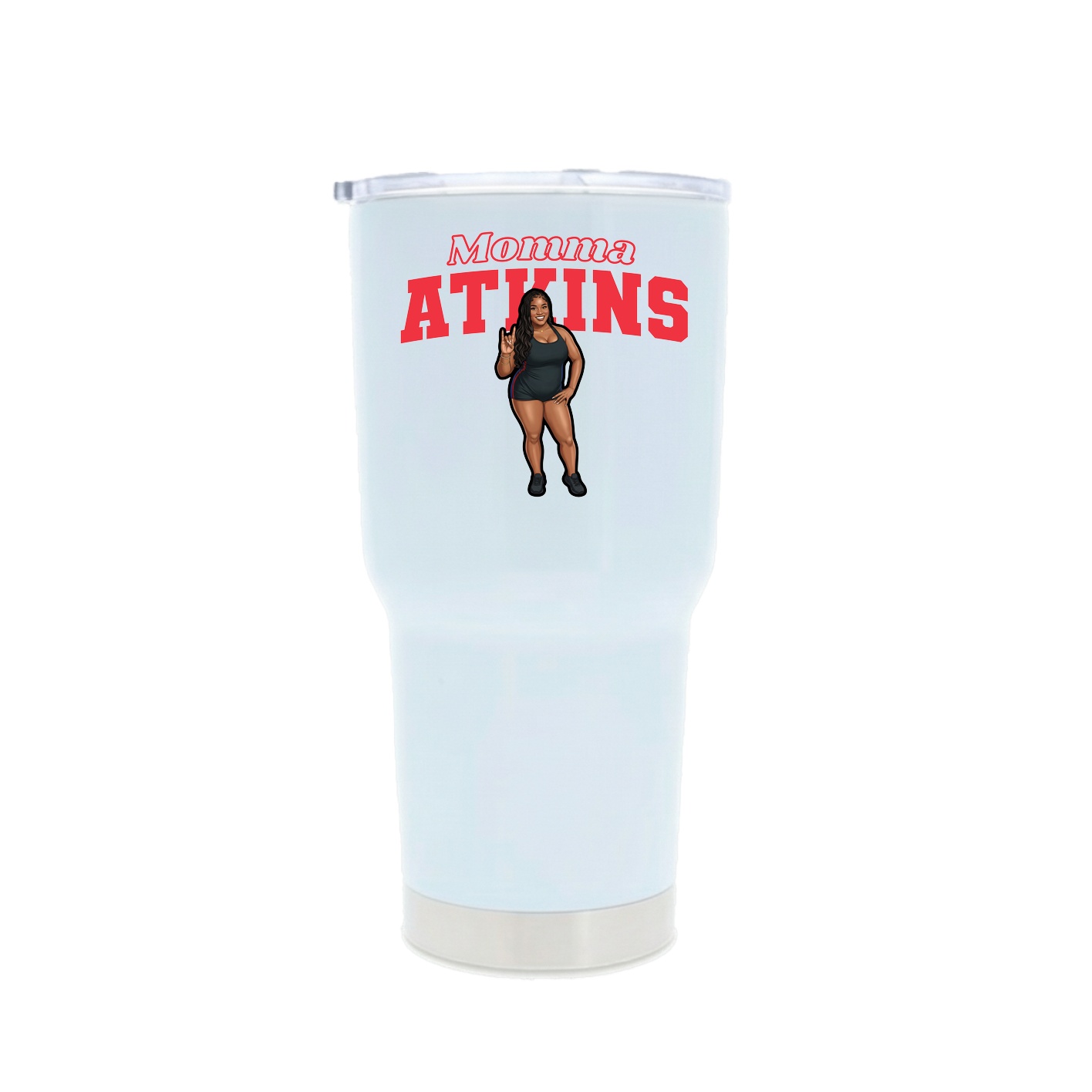 30oz Stainless Steel Tumbler — Mothers Day Block in White