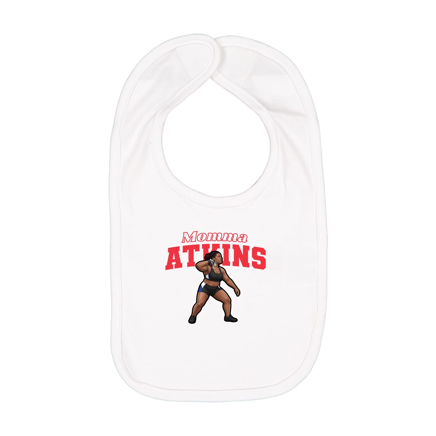 Infant Bib — Mothers Day Block in White