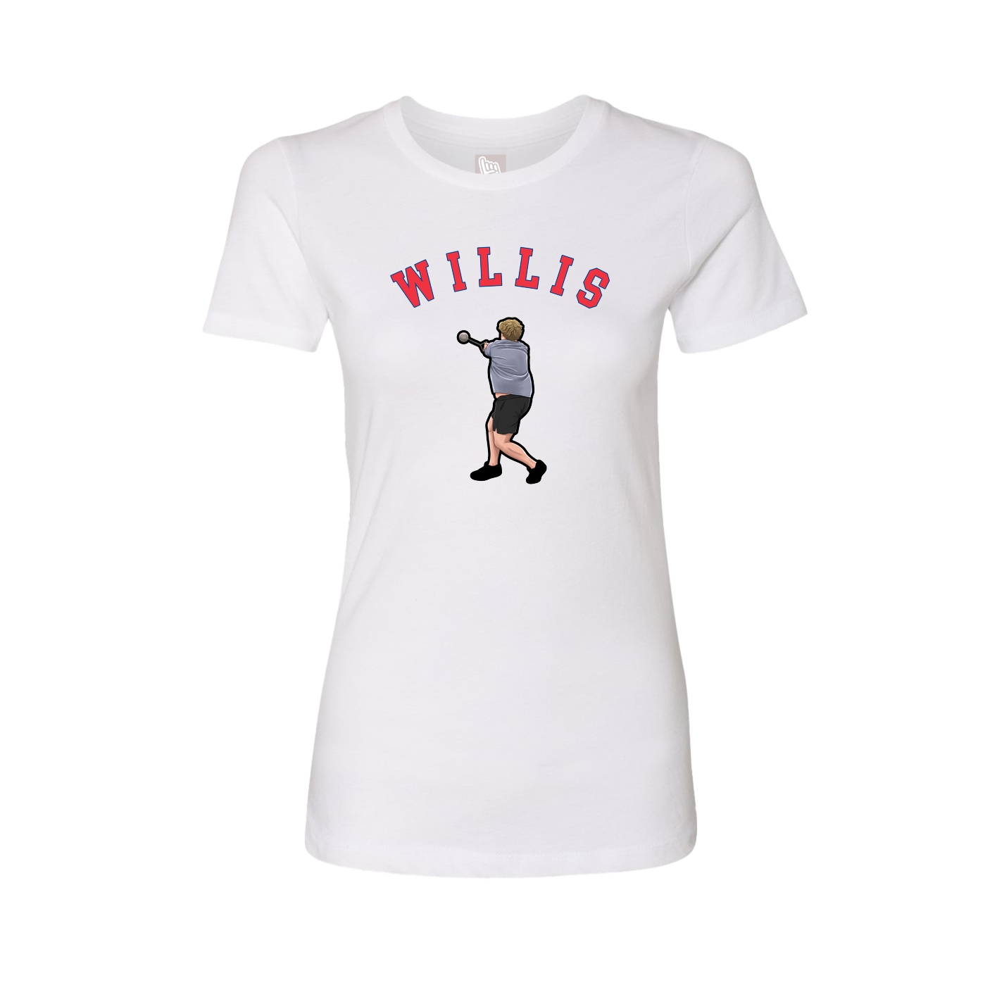 Fitted Women's Tee — Shirsey Arch in White