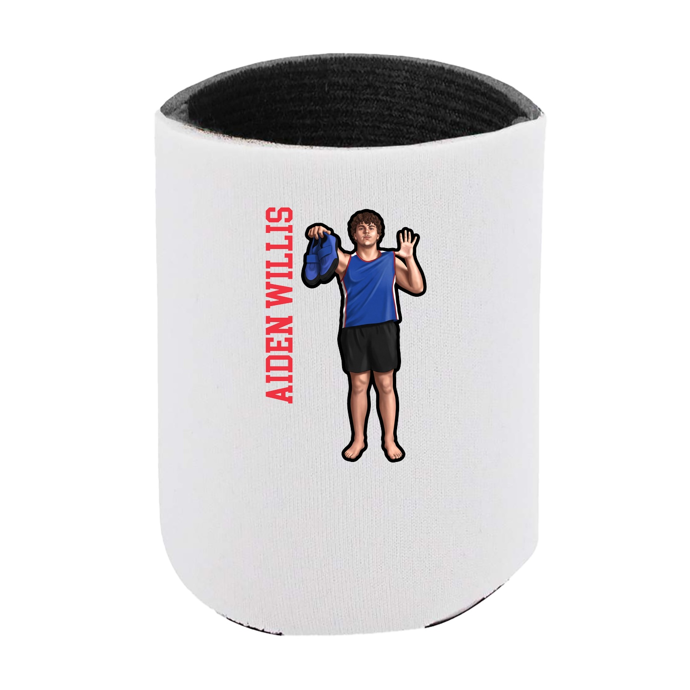 Can Holder — Name Vertical in White