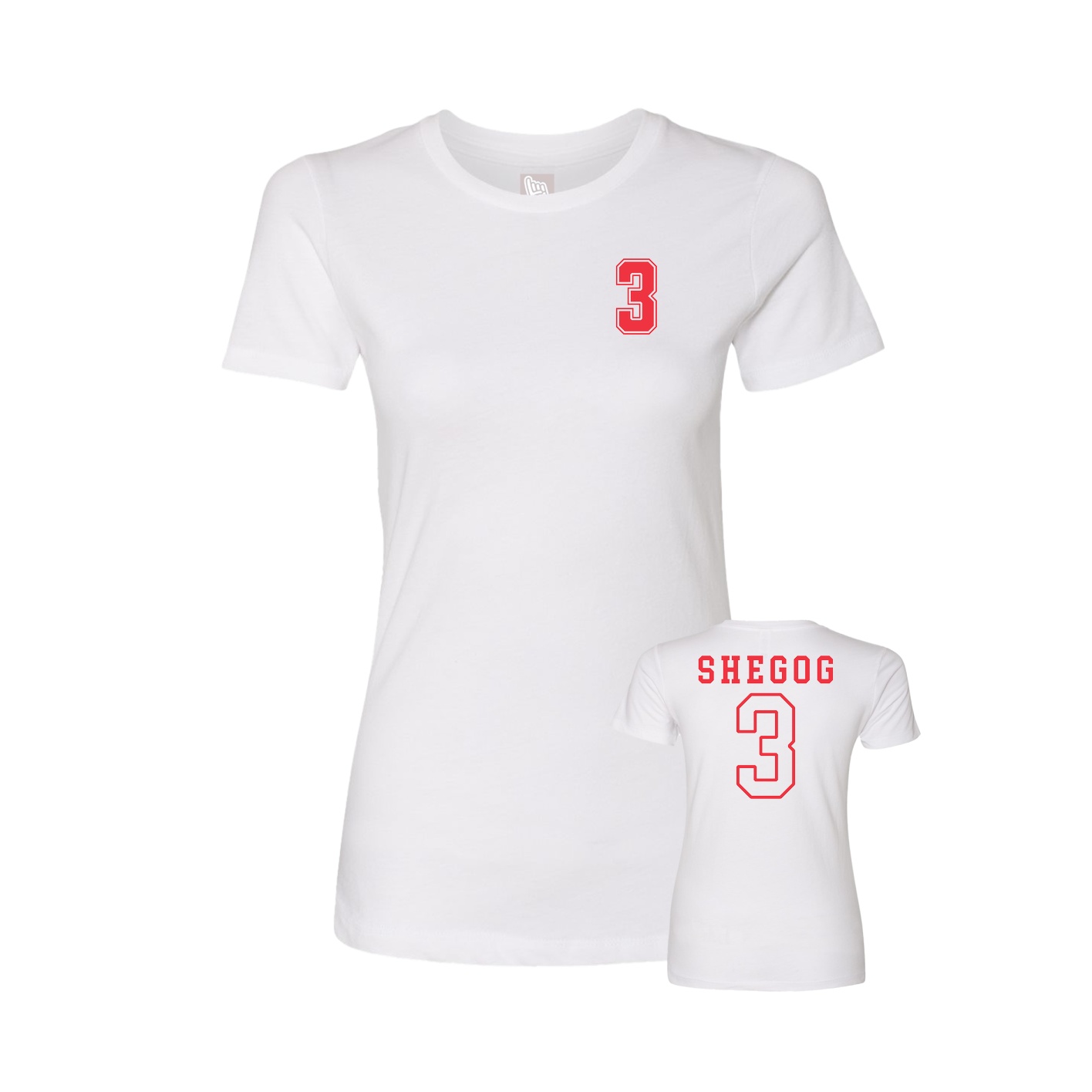 Womens Tee — Chest Back in White