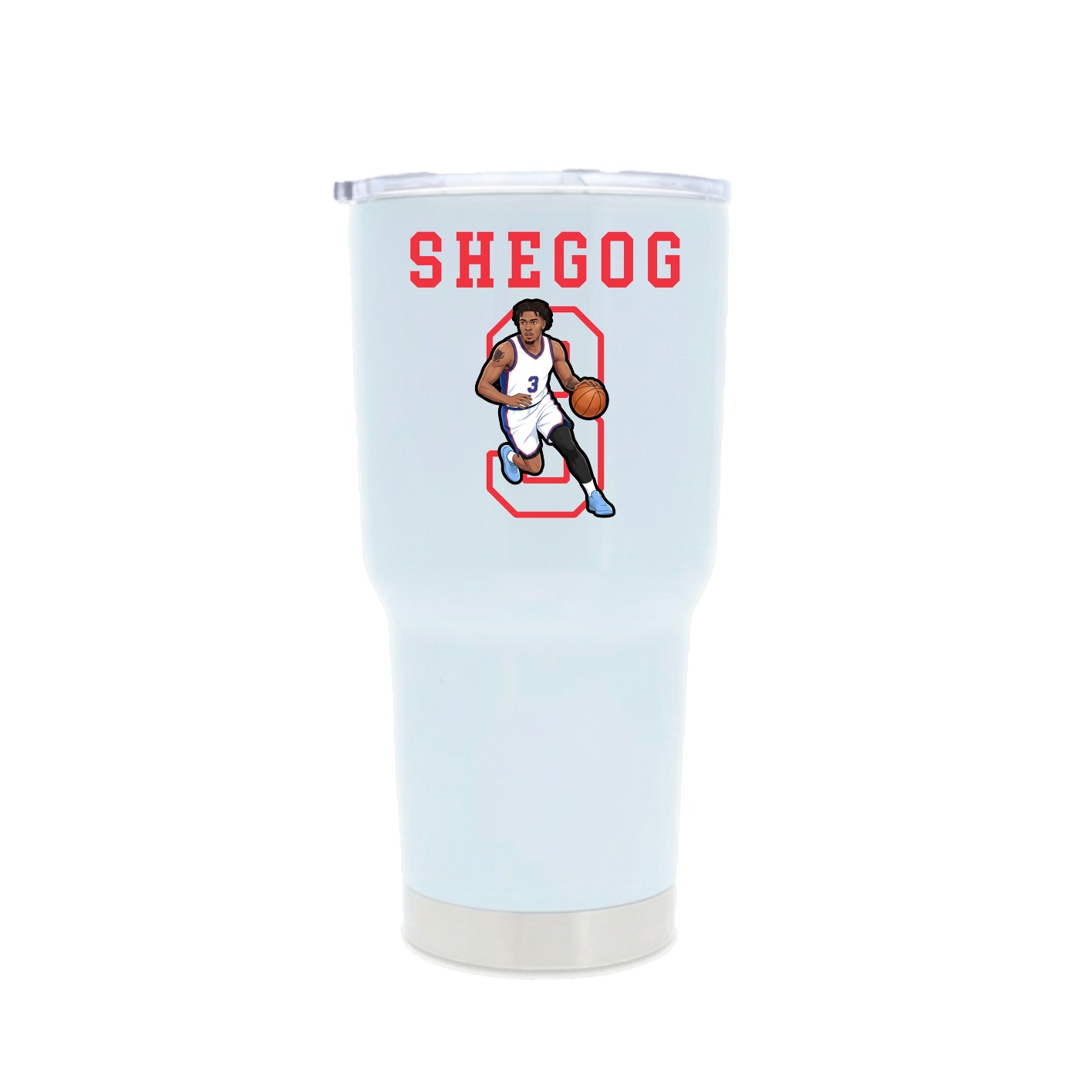 30oz Stainless Steel Tumbler — Shirsey in White