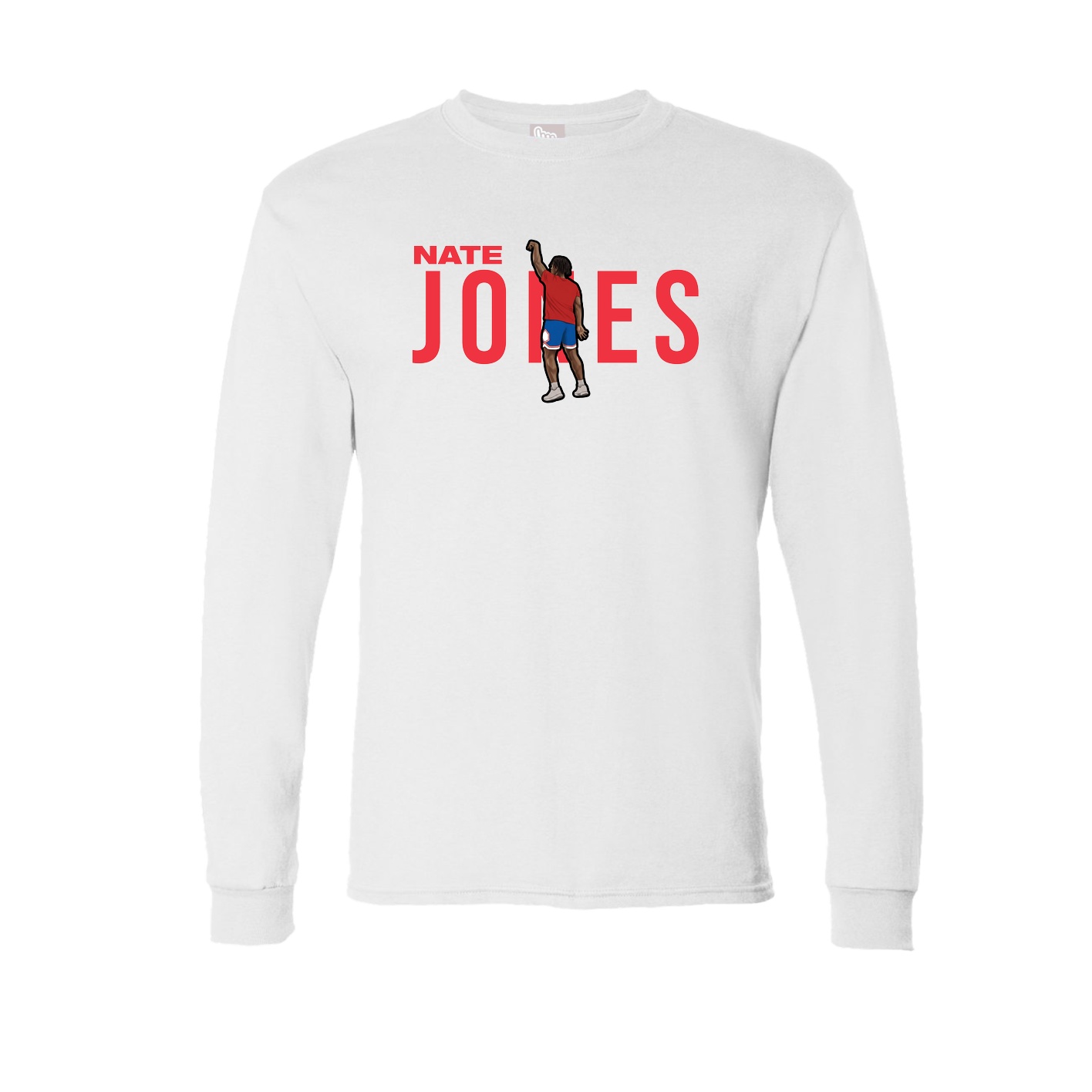 Long Sleeve Tee — Player Name in White