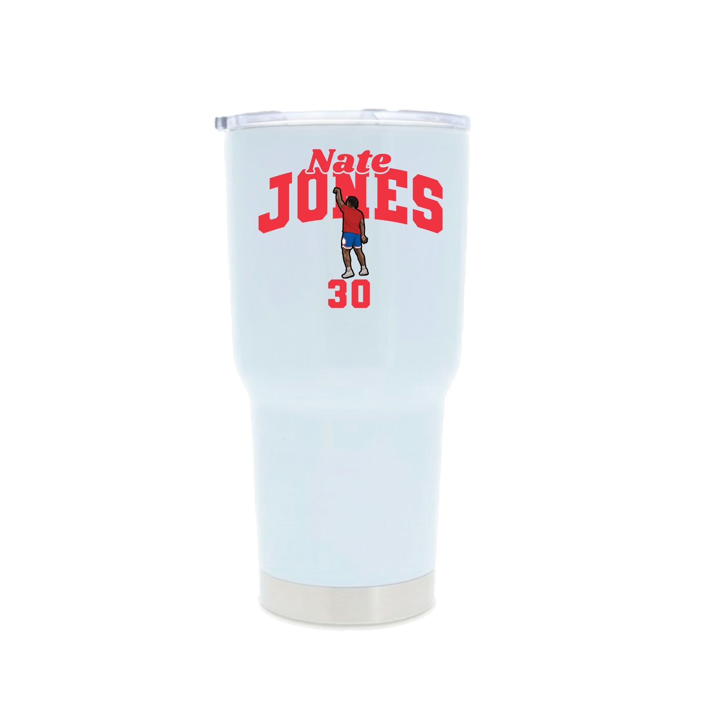 30oz Stainless Steel Tumbler — Signature Arch in White