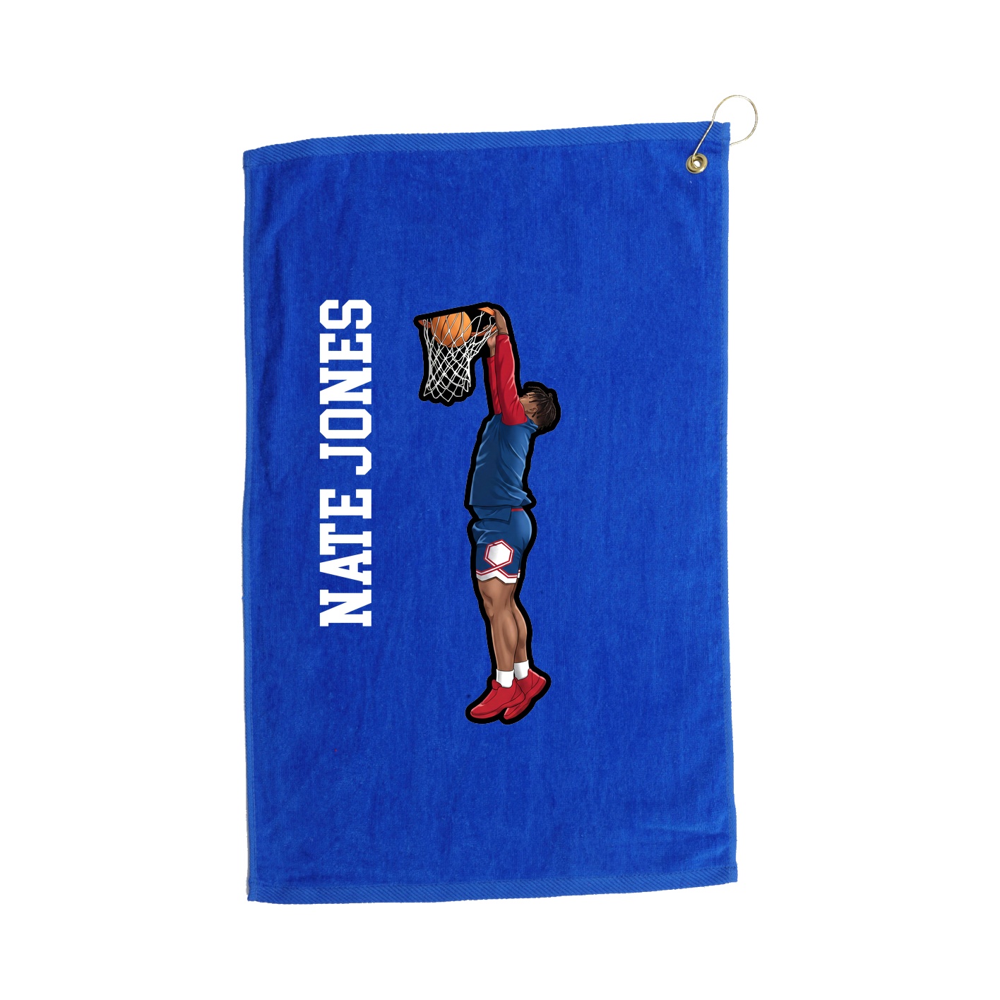 Golf Towel — Name Vertical in Royal