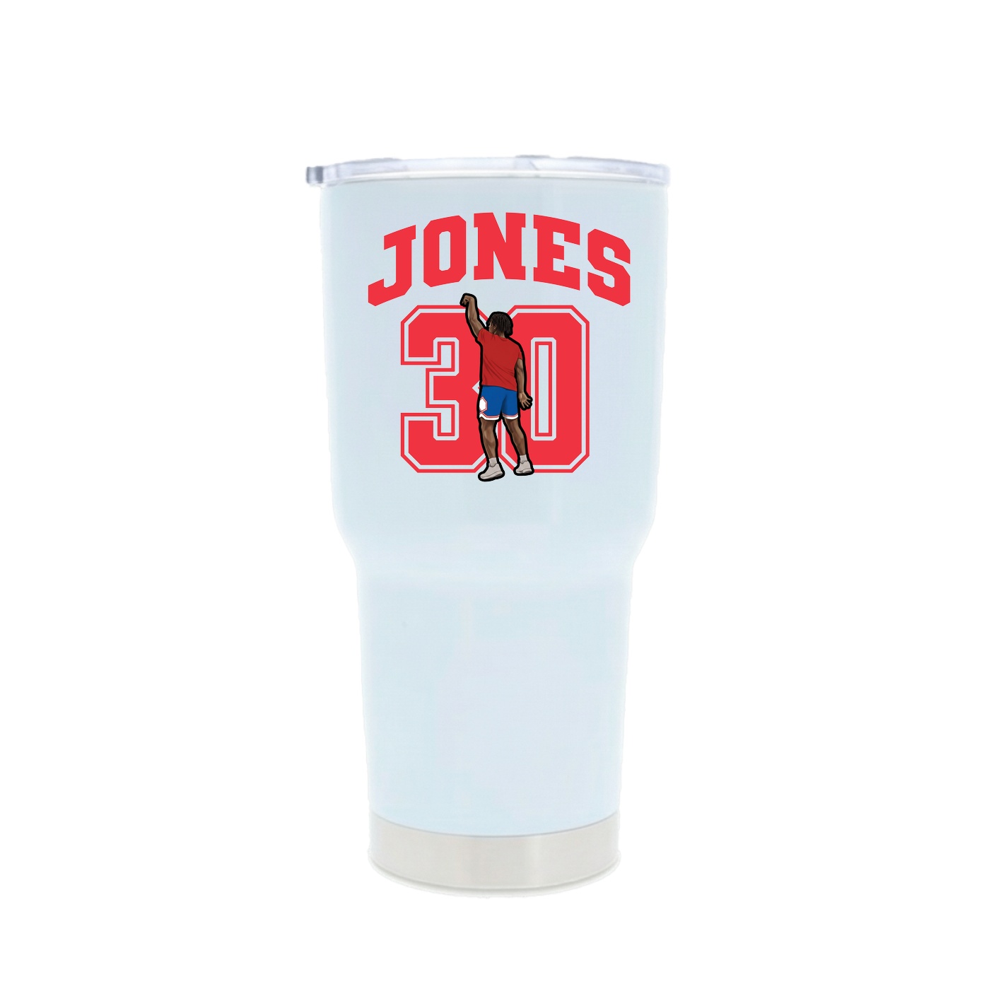 30oz Stainless Steel Tumbler — Number in White