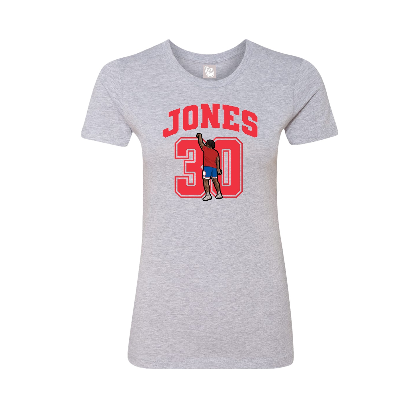 Fitted Women's Tee — Number in Grey