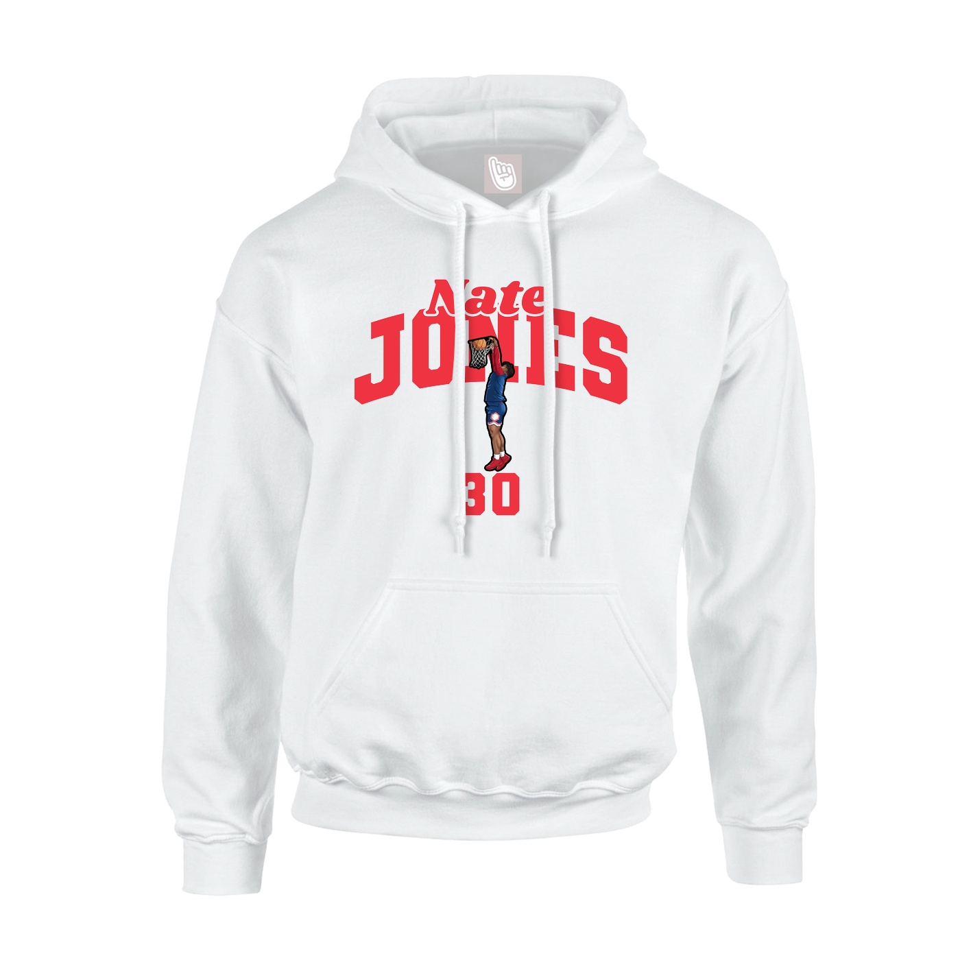 Youth Hoodie — Signature Arch in White
