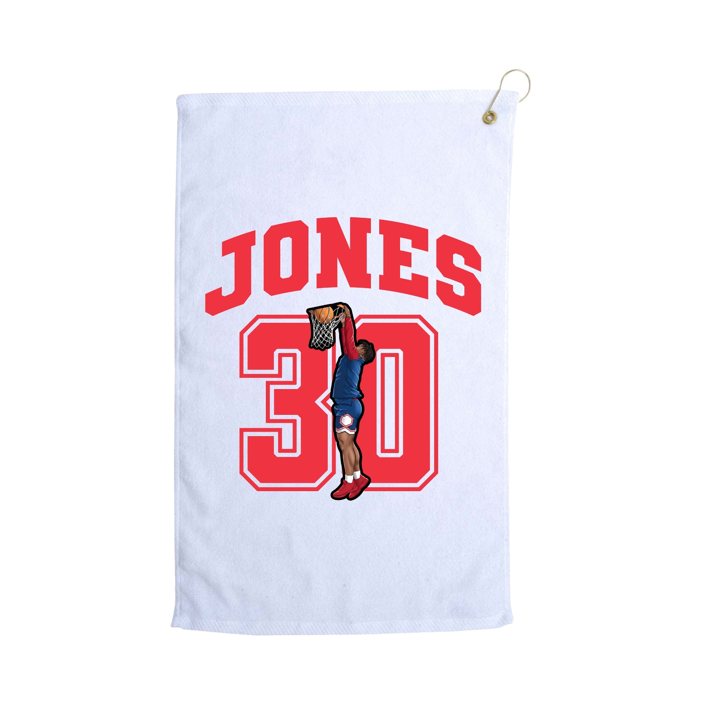Golf Towel — Number in White