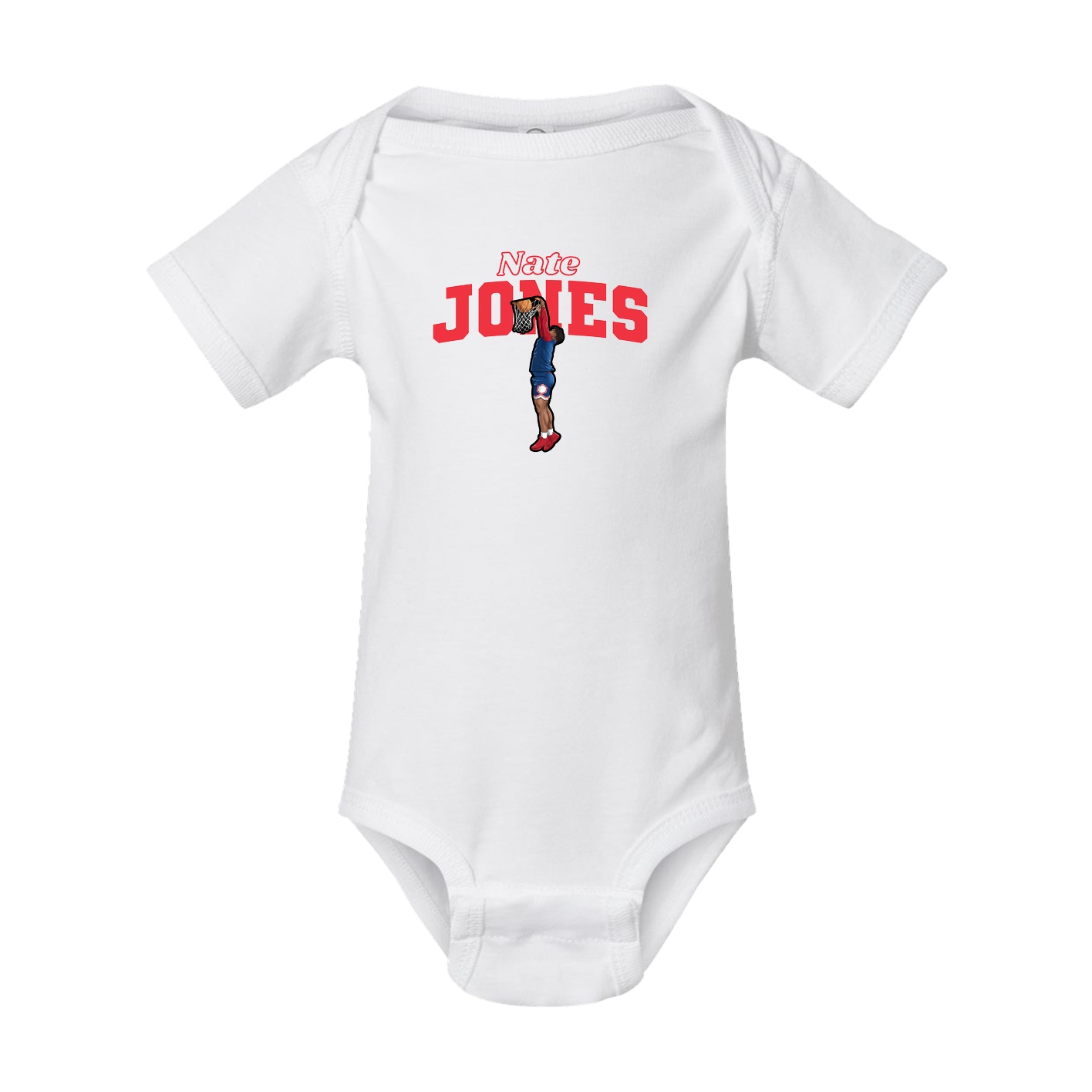 Baby Onesie — Name Arch in White