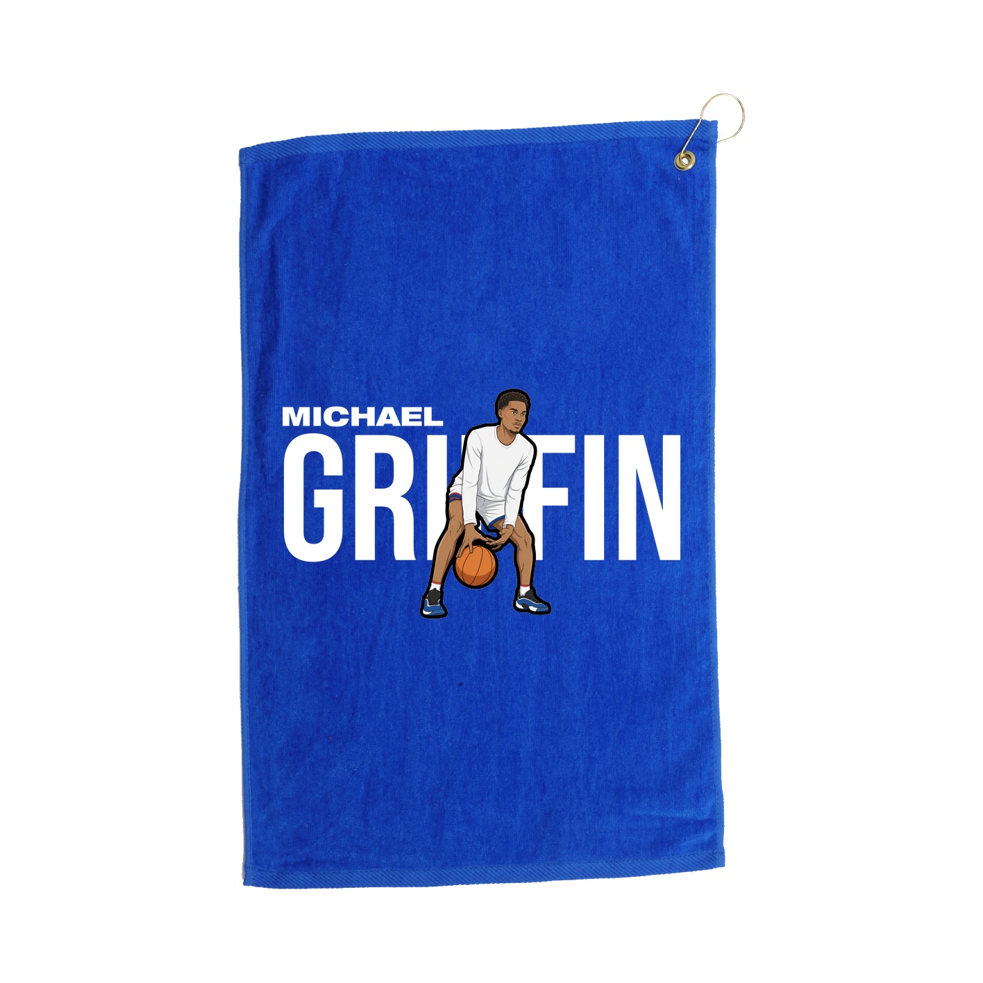 Golf Towel — Player Name in Royal