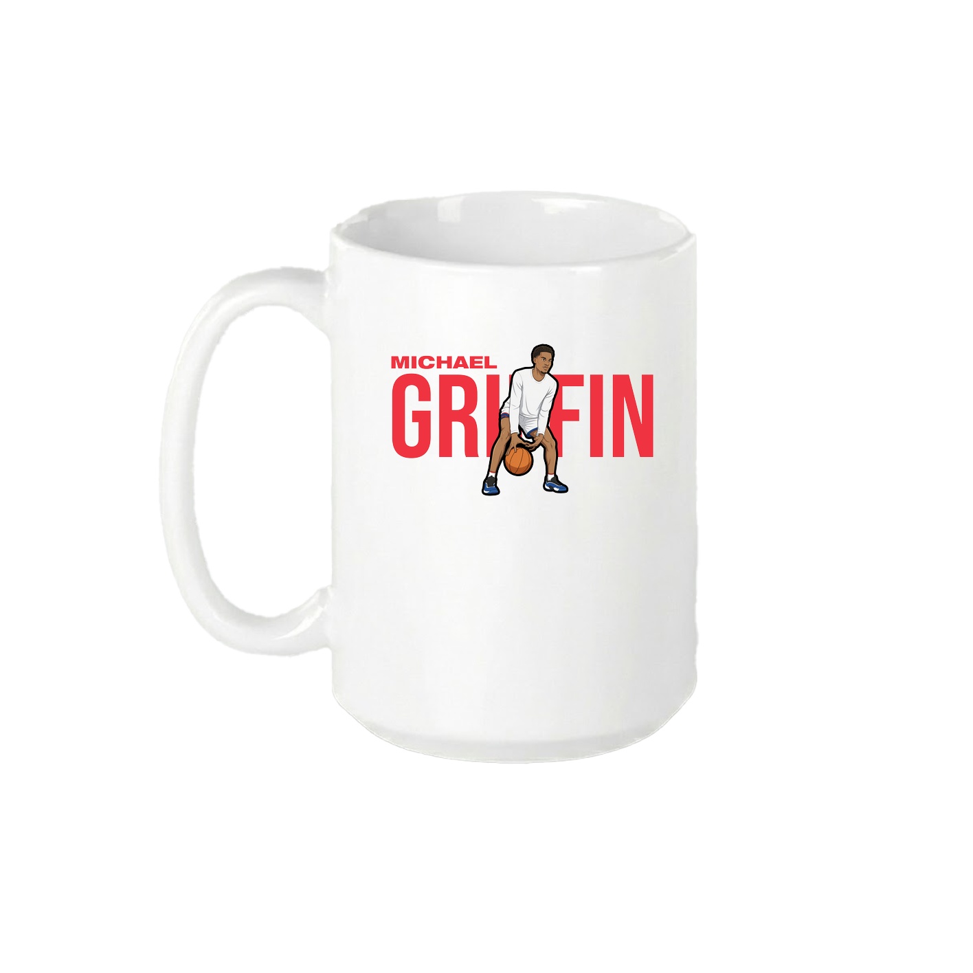 15oz Coffee Mug — Player Name in White