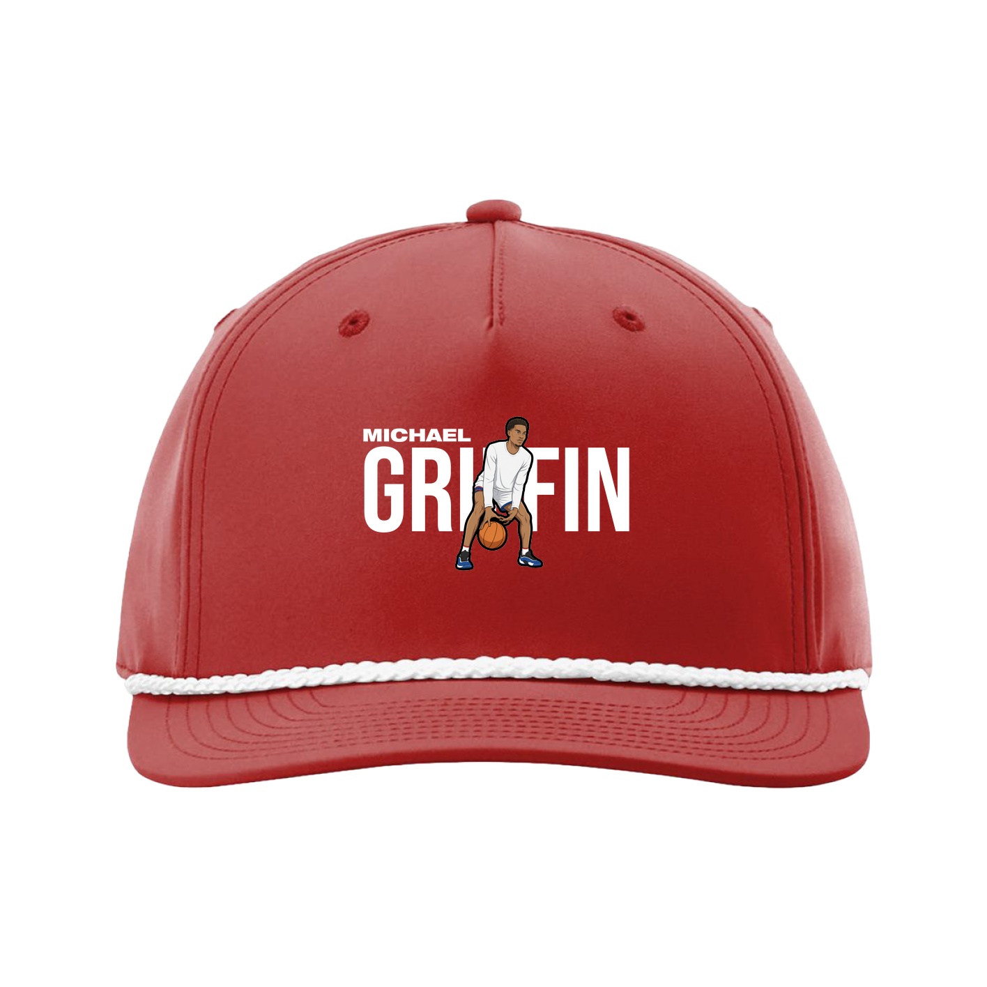 Five-Panel Classic Rope Cap — Player Name in Red