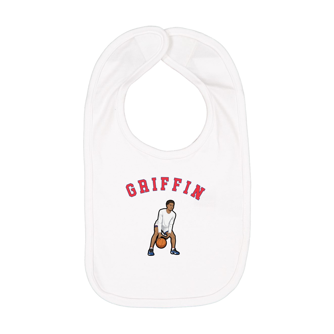 Infant Bib — Shirsey Arch in White