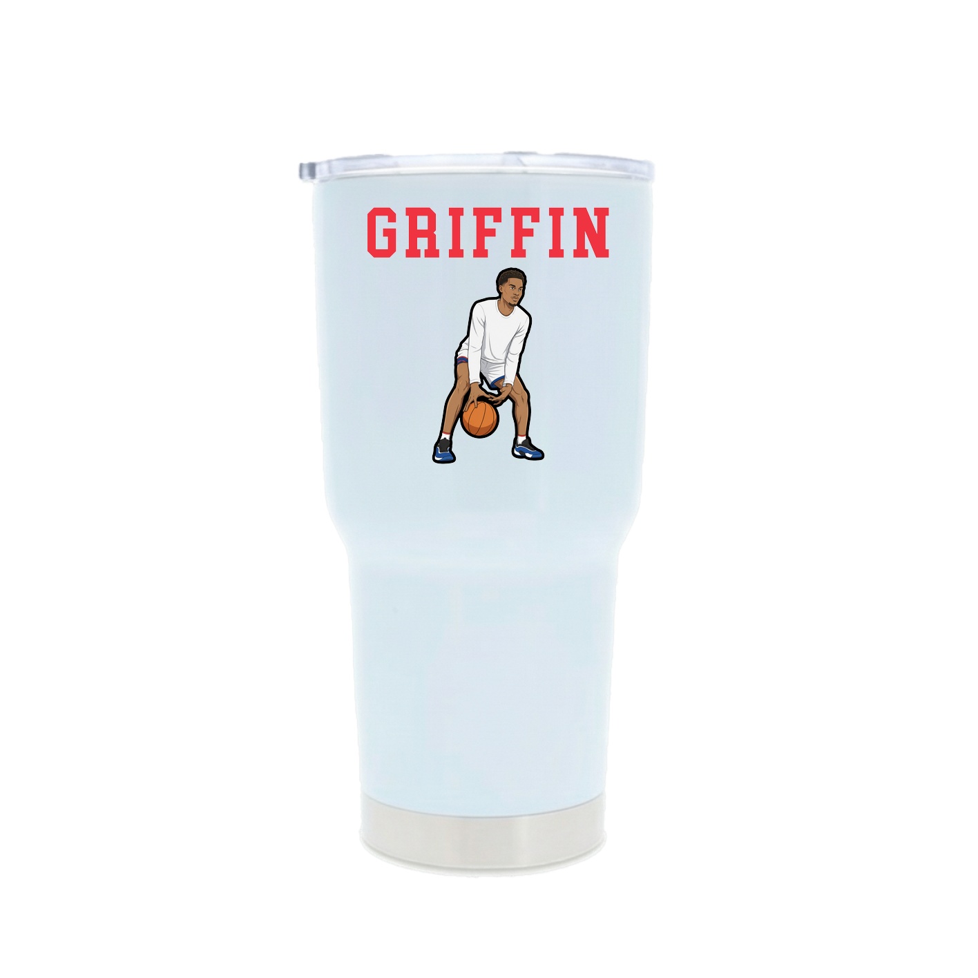 30oz Stainless Steel Tumbler — Shirsey in White