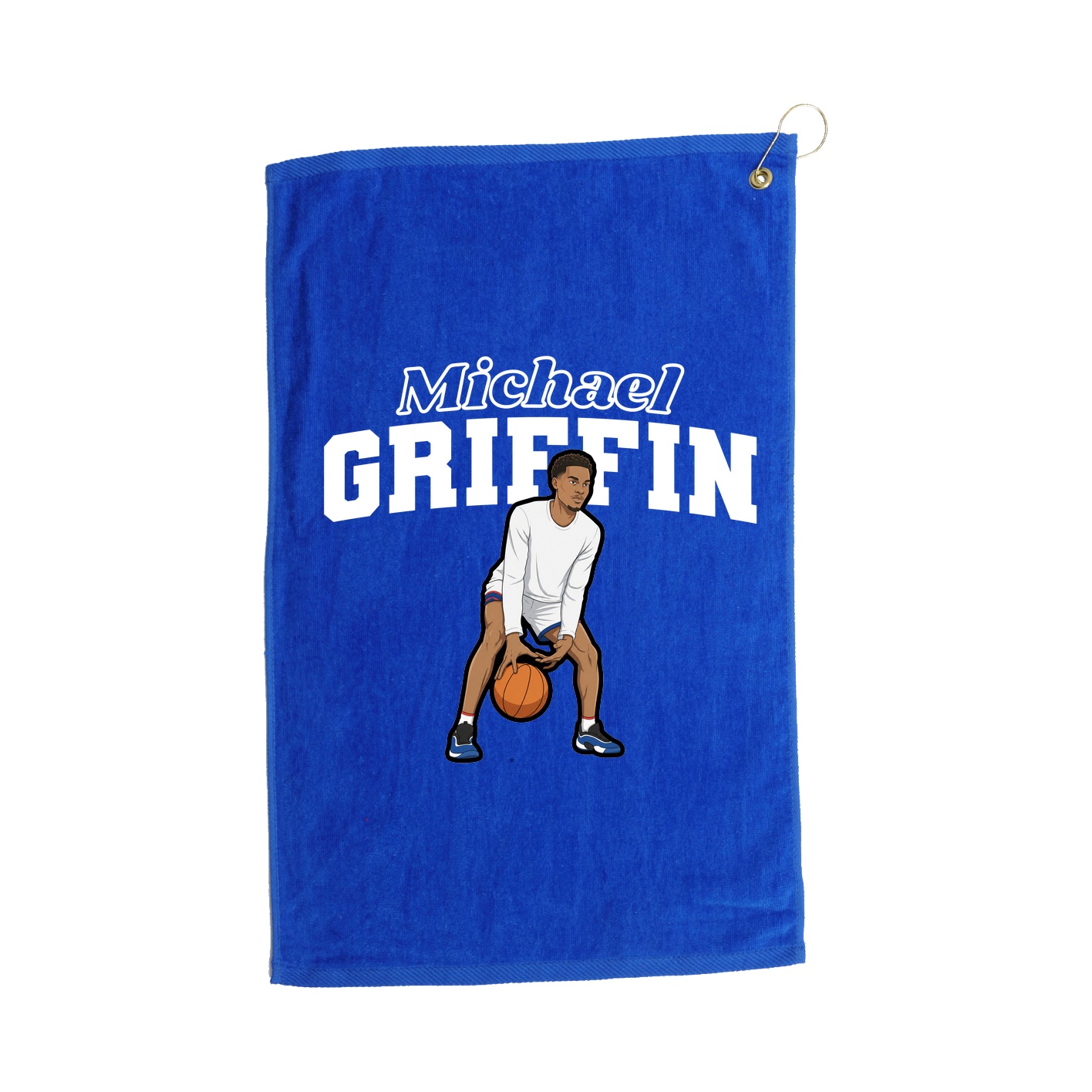 Golf Towel — Name Arch in Royal