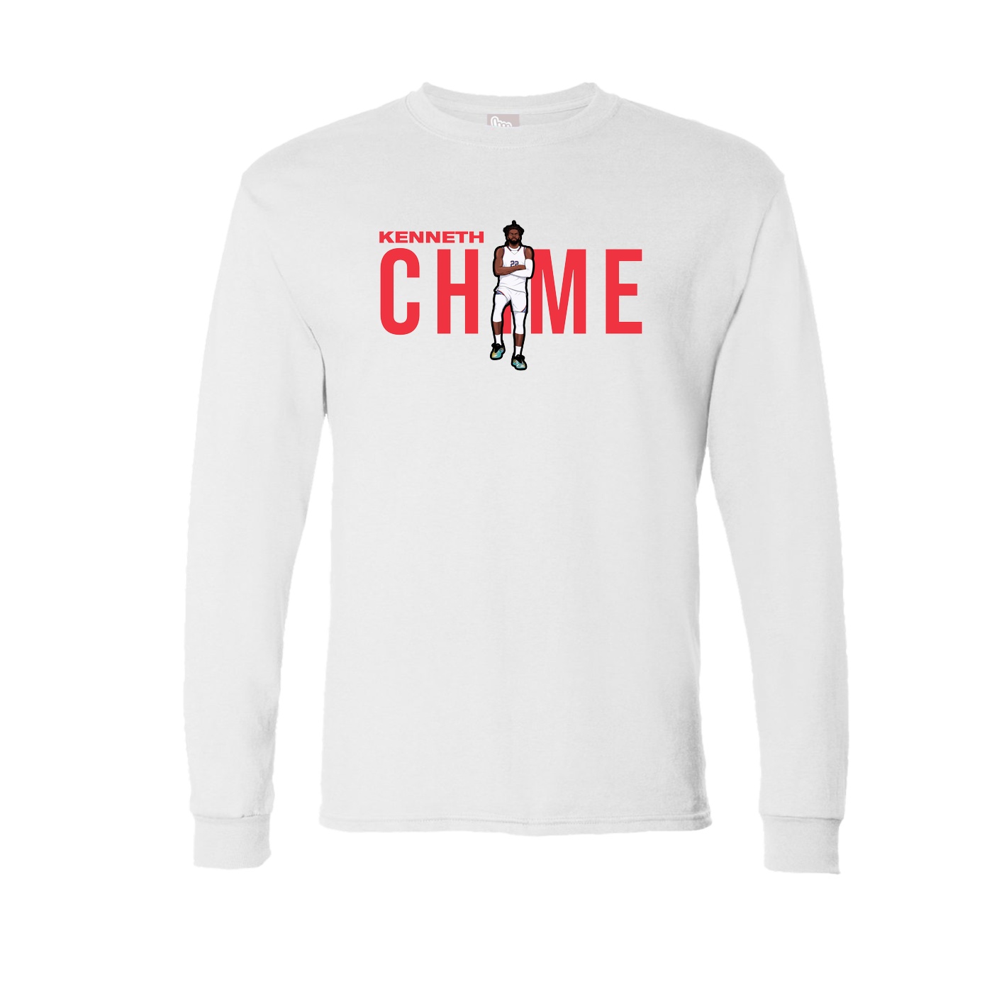 Long Sleeve Tee — Player Name in White