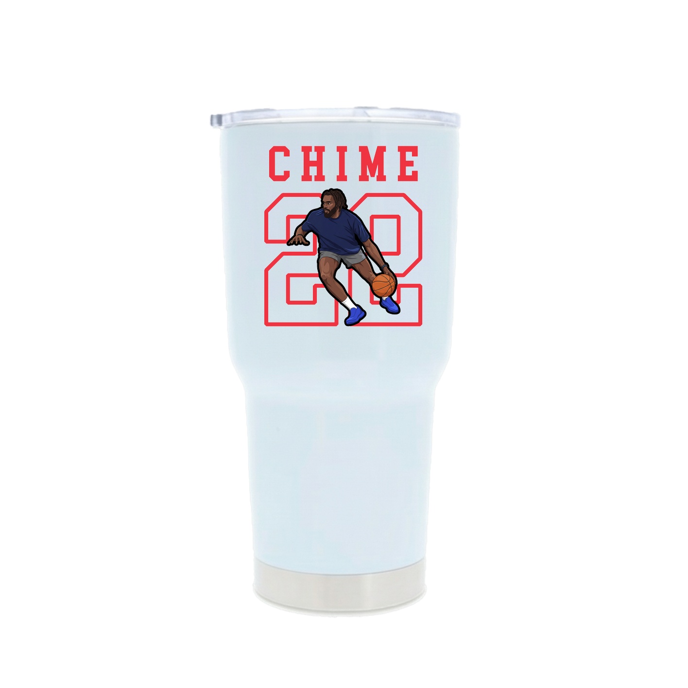 30oz Stainless Steel Tumbler — Shirsey in White