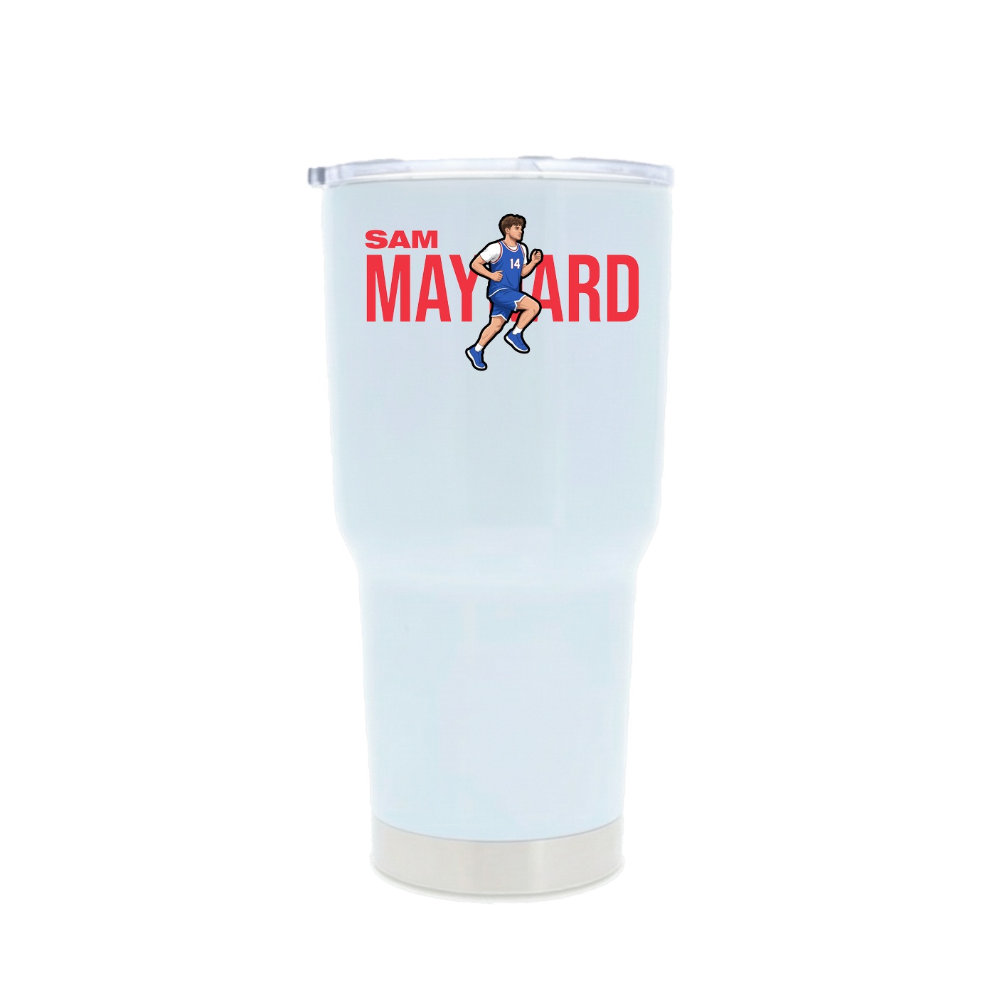 30oz Stainless Steel Tumbler — Player Name in White