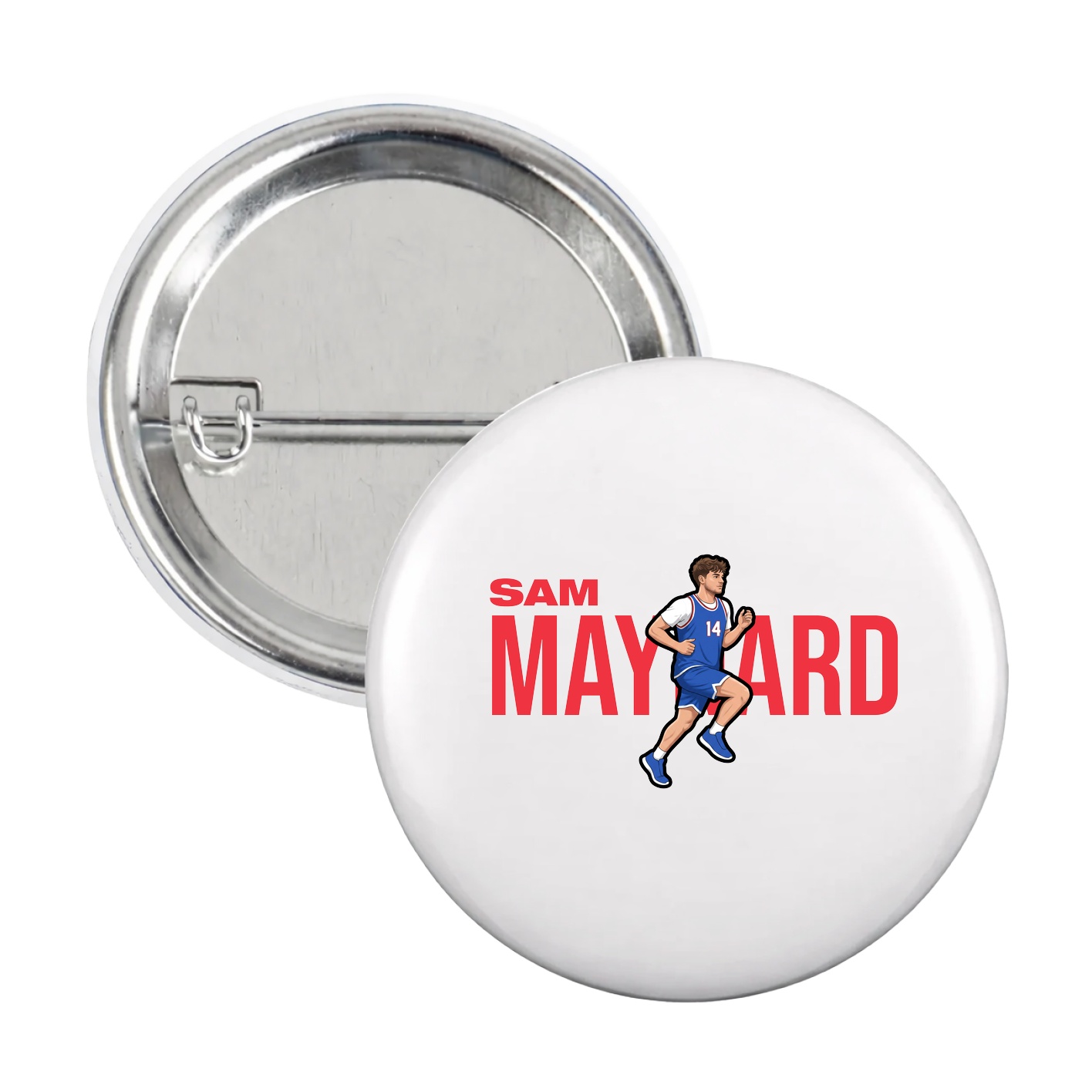 Game Day Button — Player Name in White