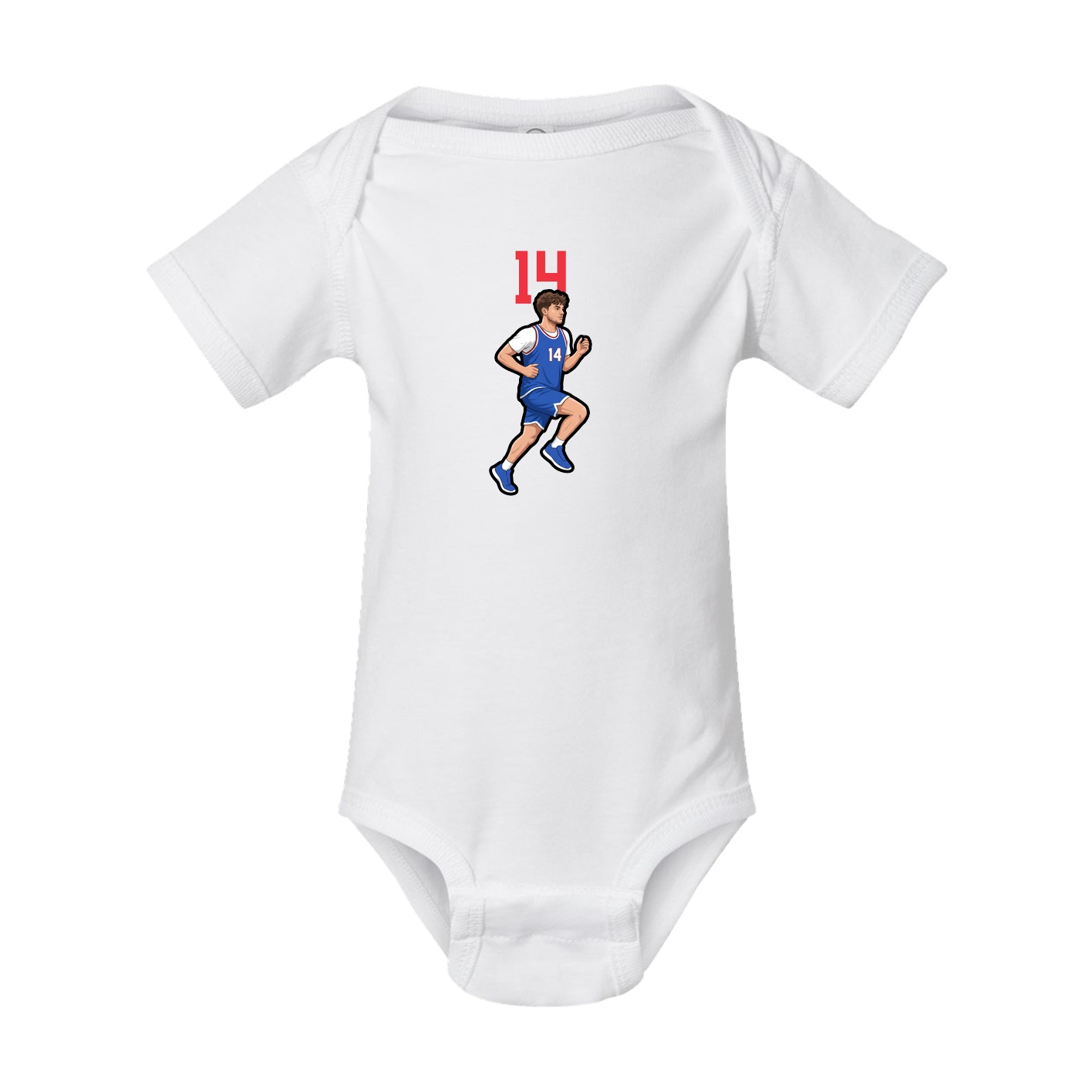 Baby Onesie — Number Top in White