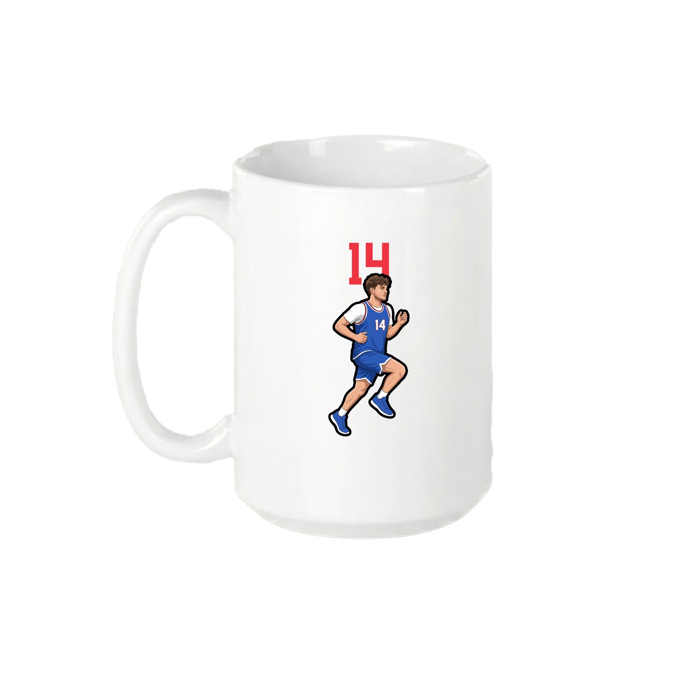 15oz Coffee Mug — Number Top in White
