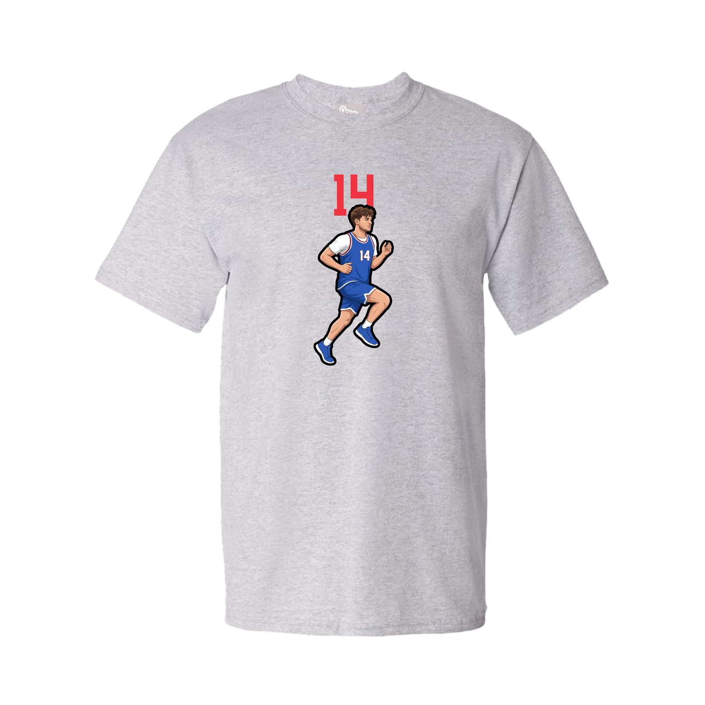Youth Tee — Number Top in Grey