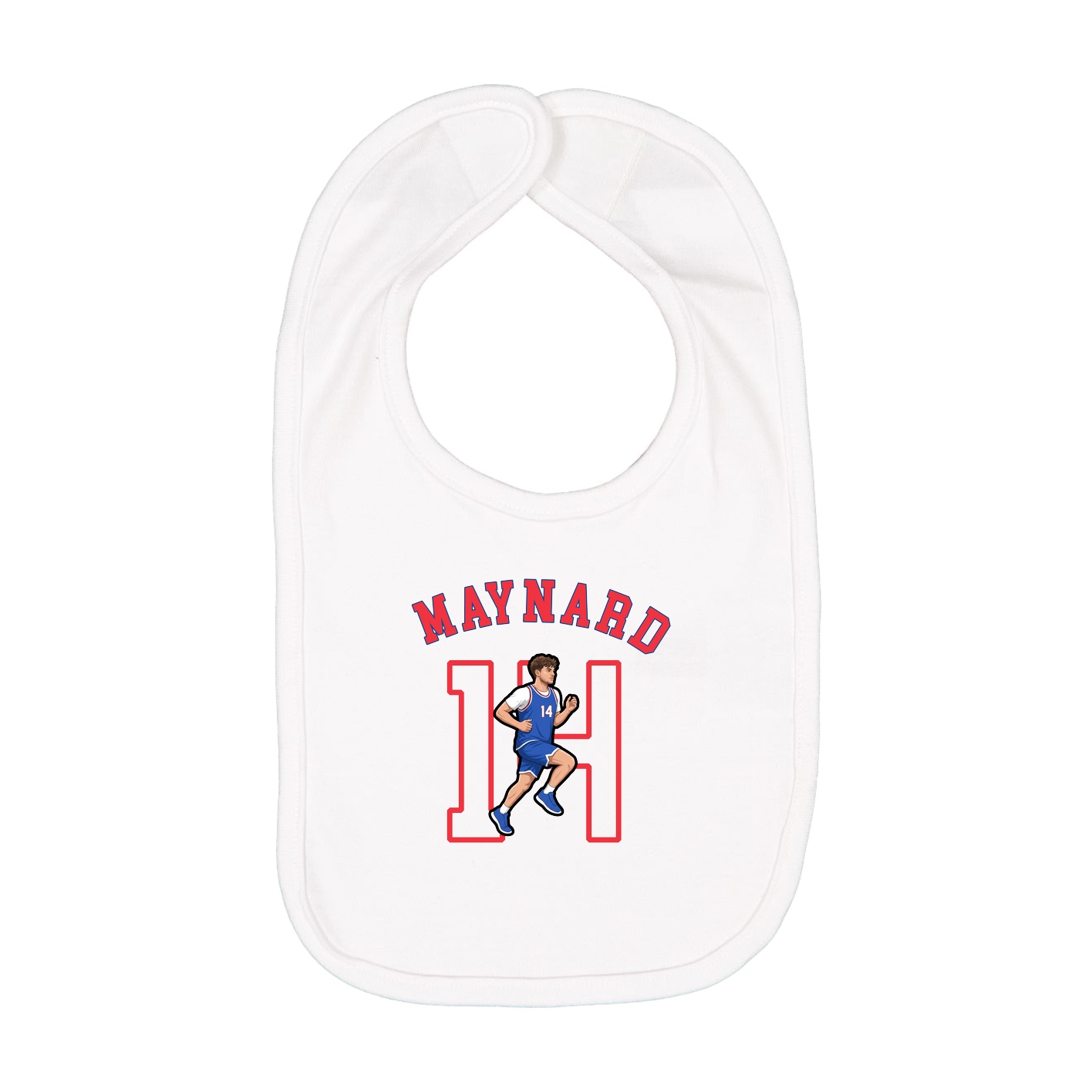 Infant Bib — Shirsey Arch in White
