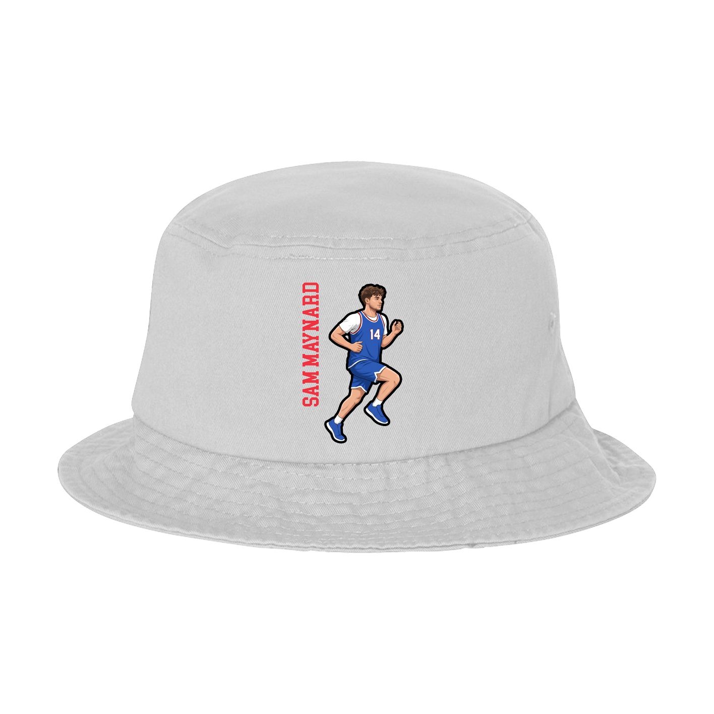 Bucket Cap — Name Vertical in White