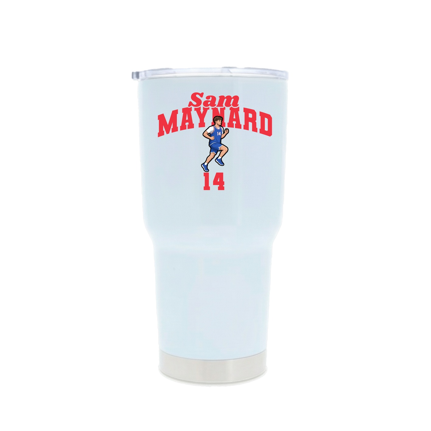 30oz Stainless Steel Tumbler — Signature Arch in White