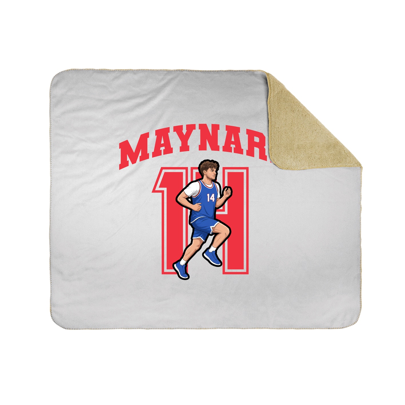 Throw Blanket — Number in White