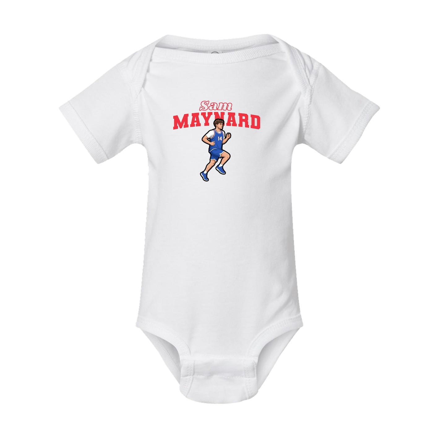 Baby Onesie — Name Arch in White