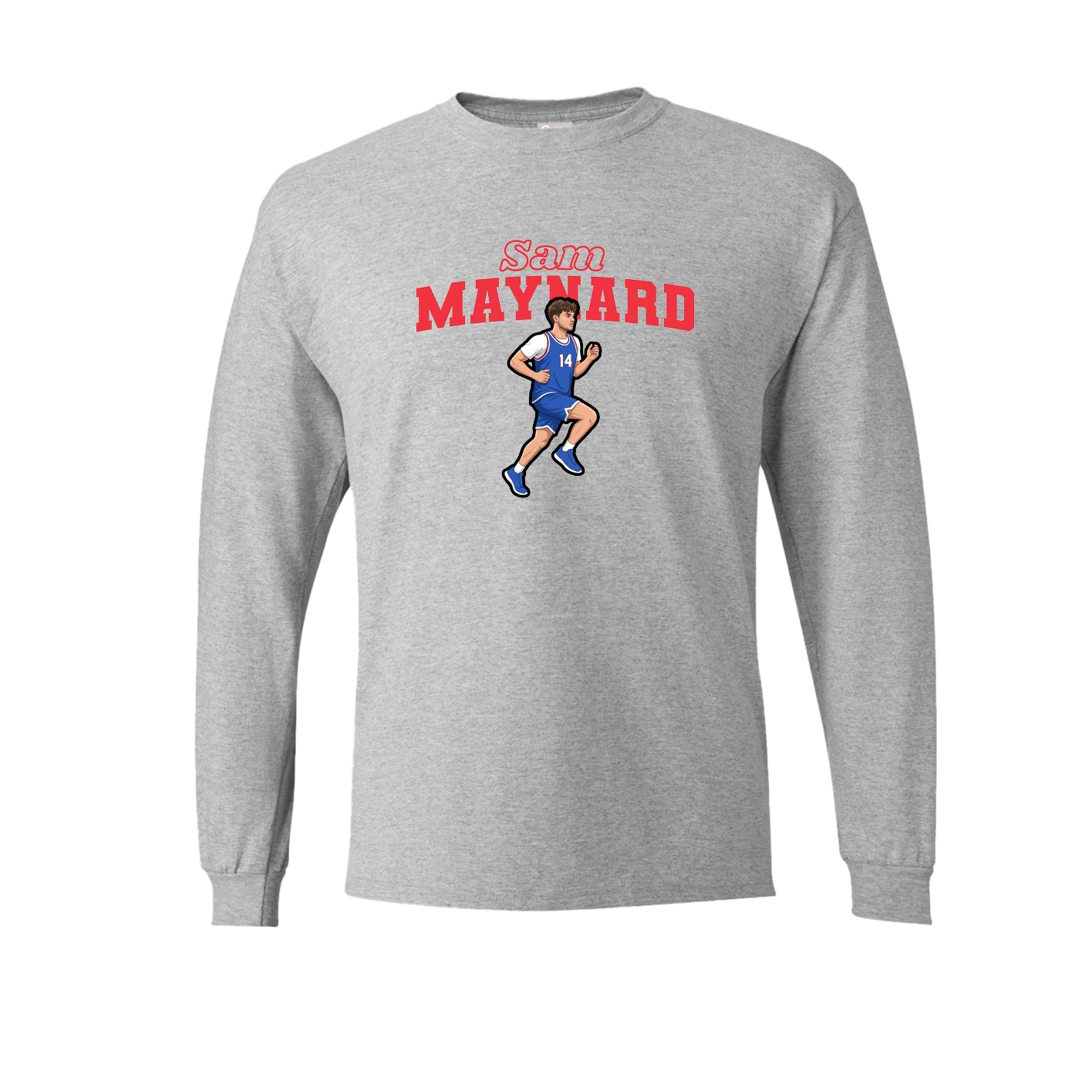 Long Sleeve Tee — Name Arch in Grey