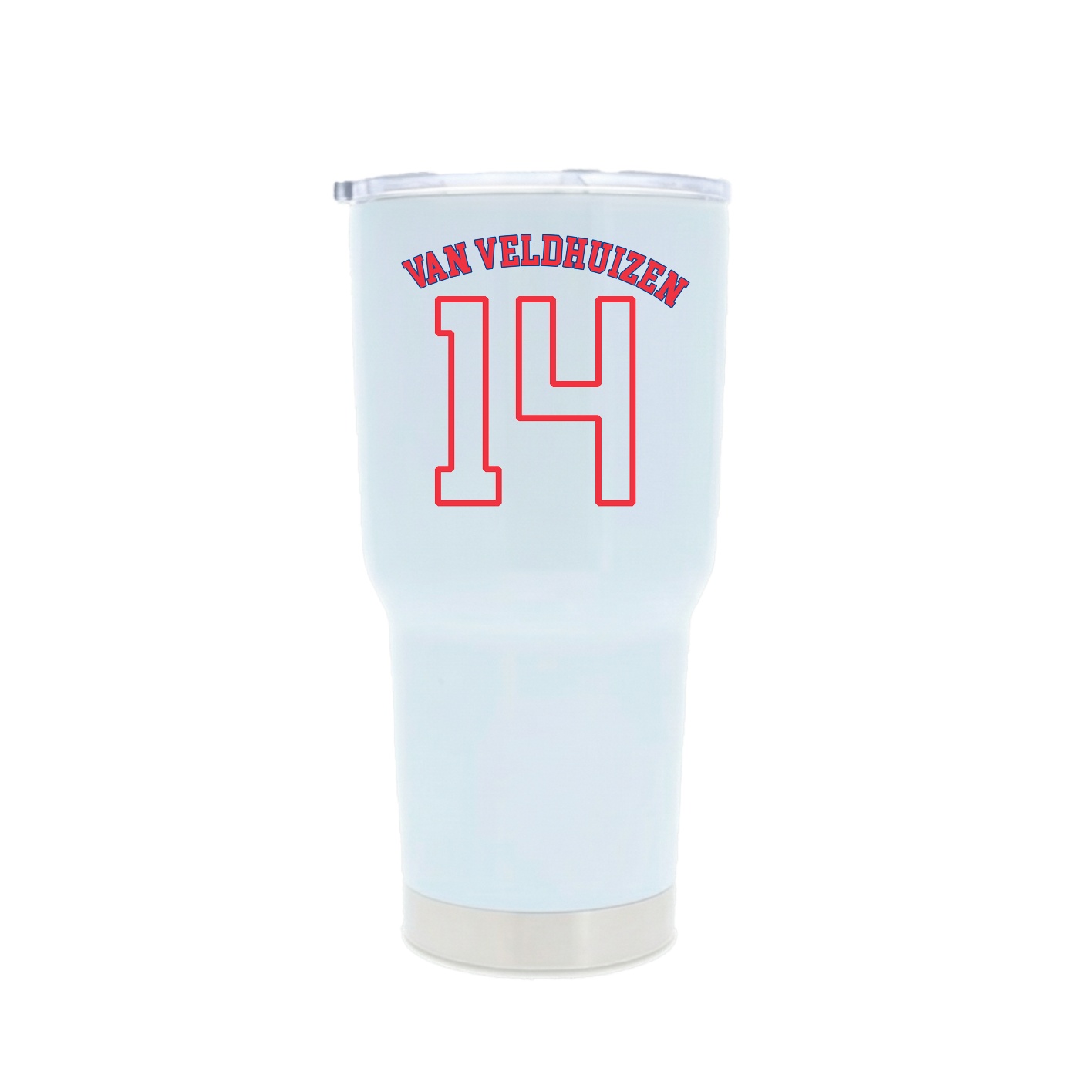 30oz Stainless Steel Tumbler — Shirsey Arch in White