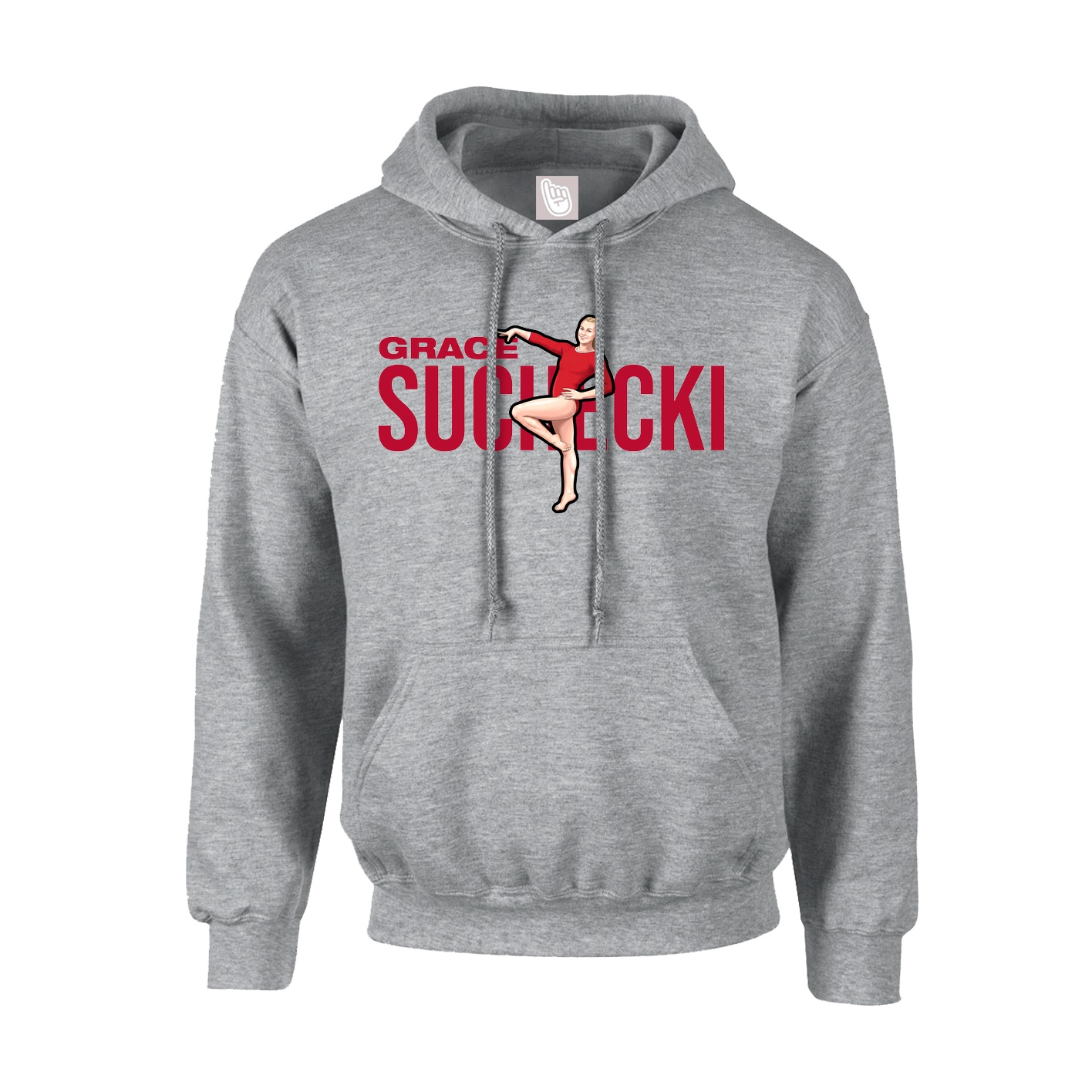 Youth Hoodie — Player Name in Grey