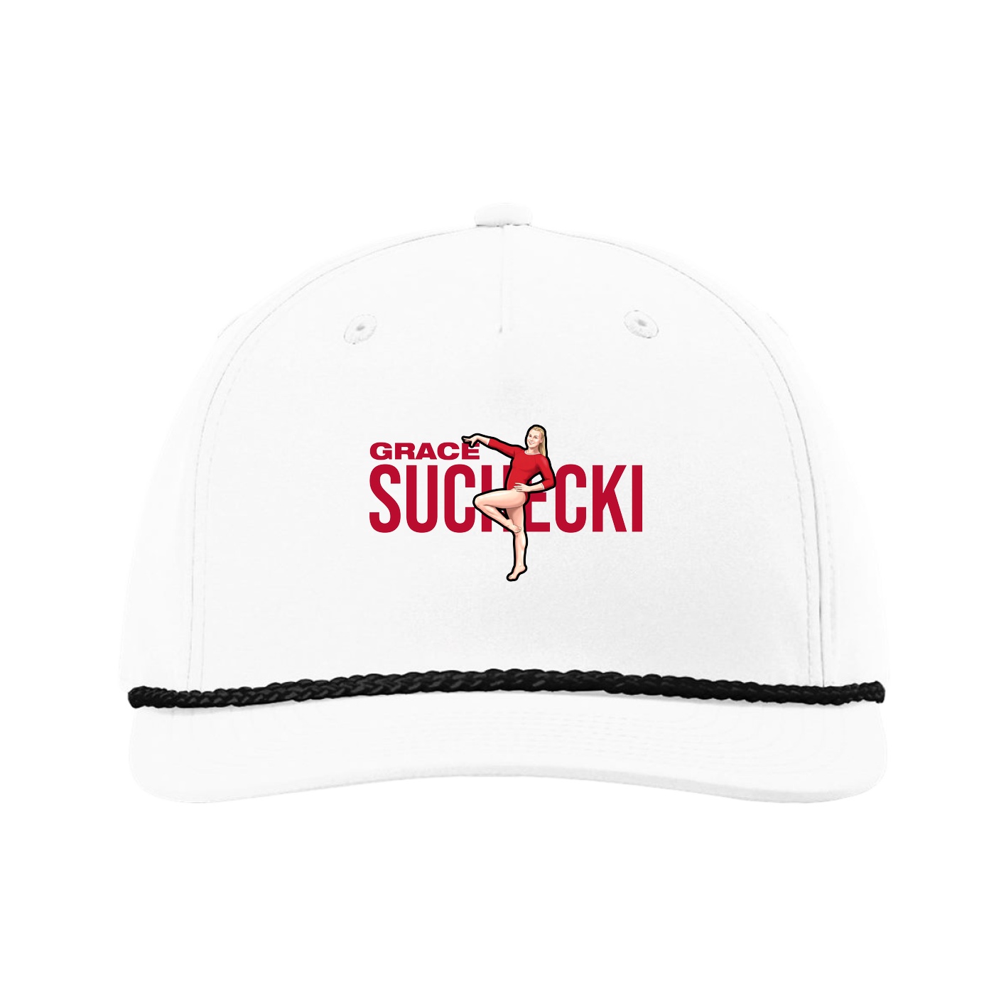 Five-Panel Classic Rope Cap — Player Name in White