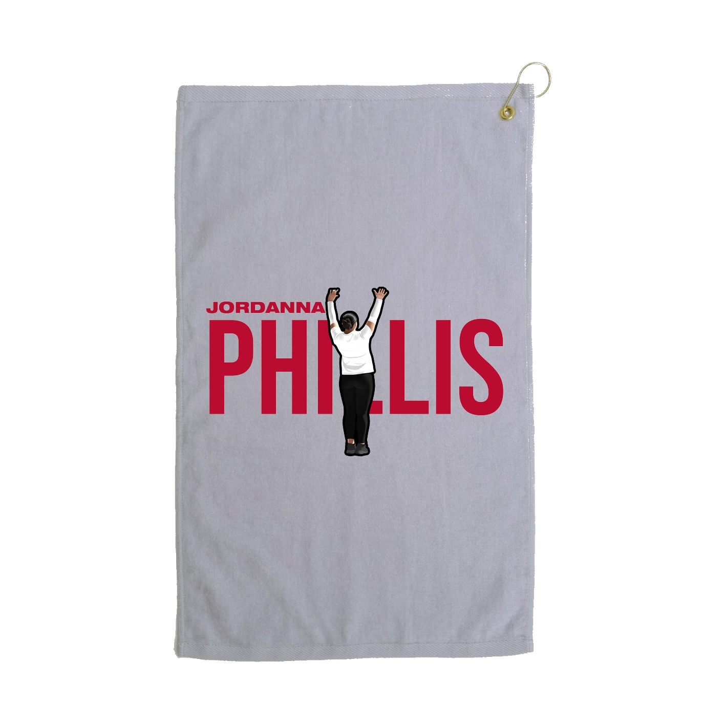 Golf Towel — Player Name in Grey