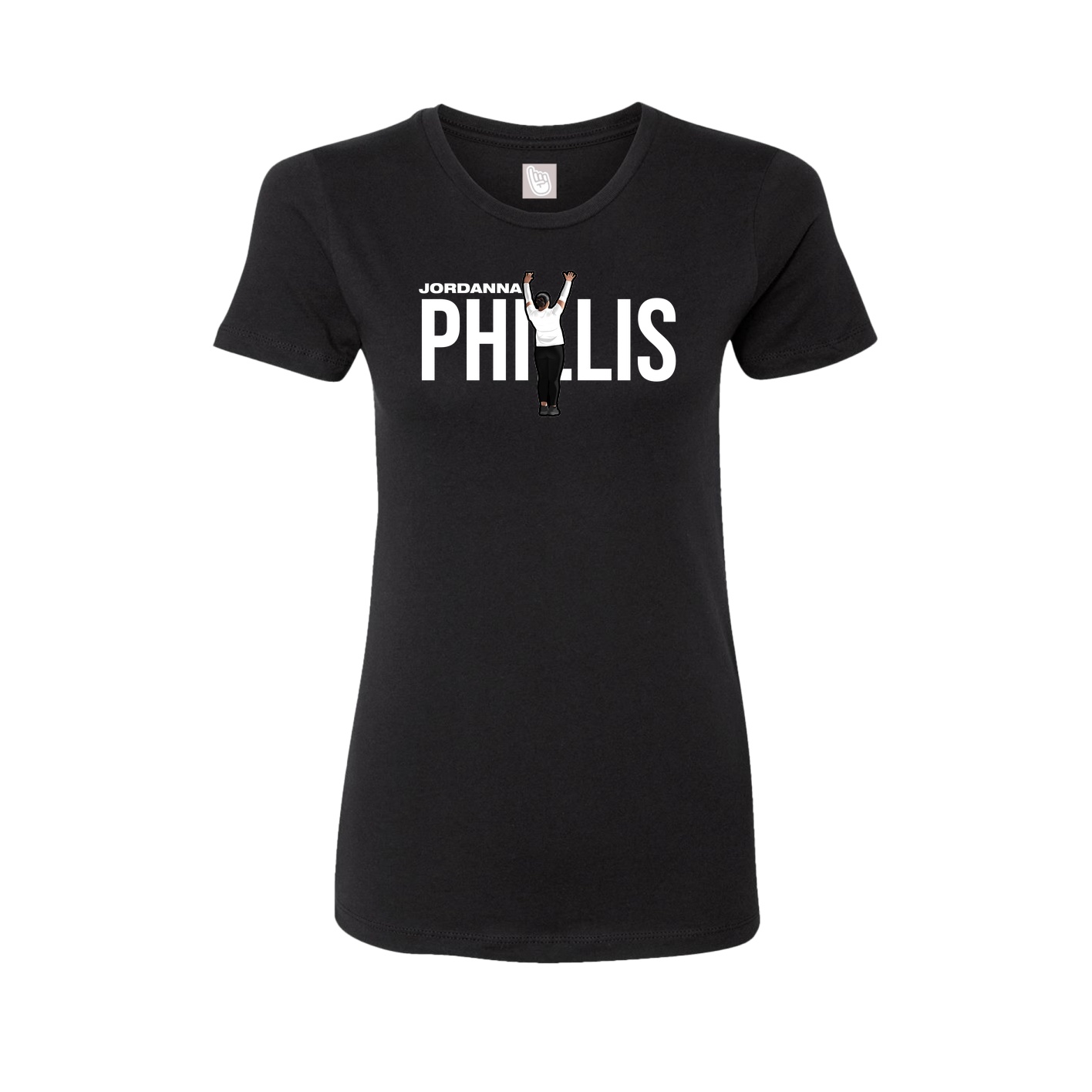 Fitted Women's Tee — Player Name in Black